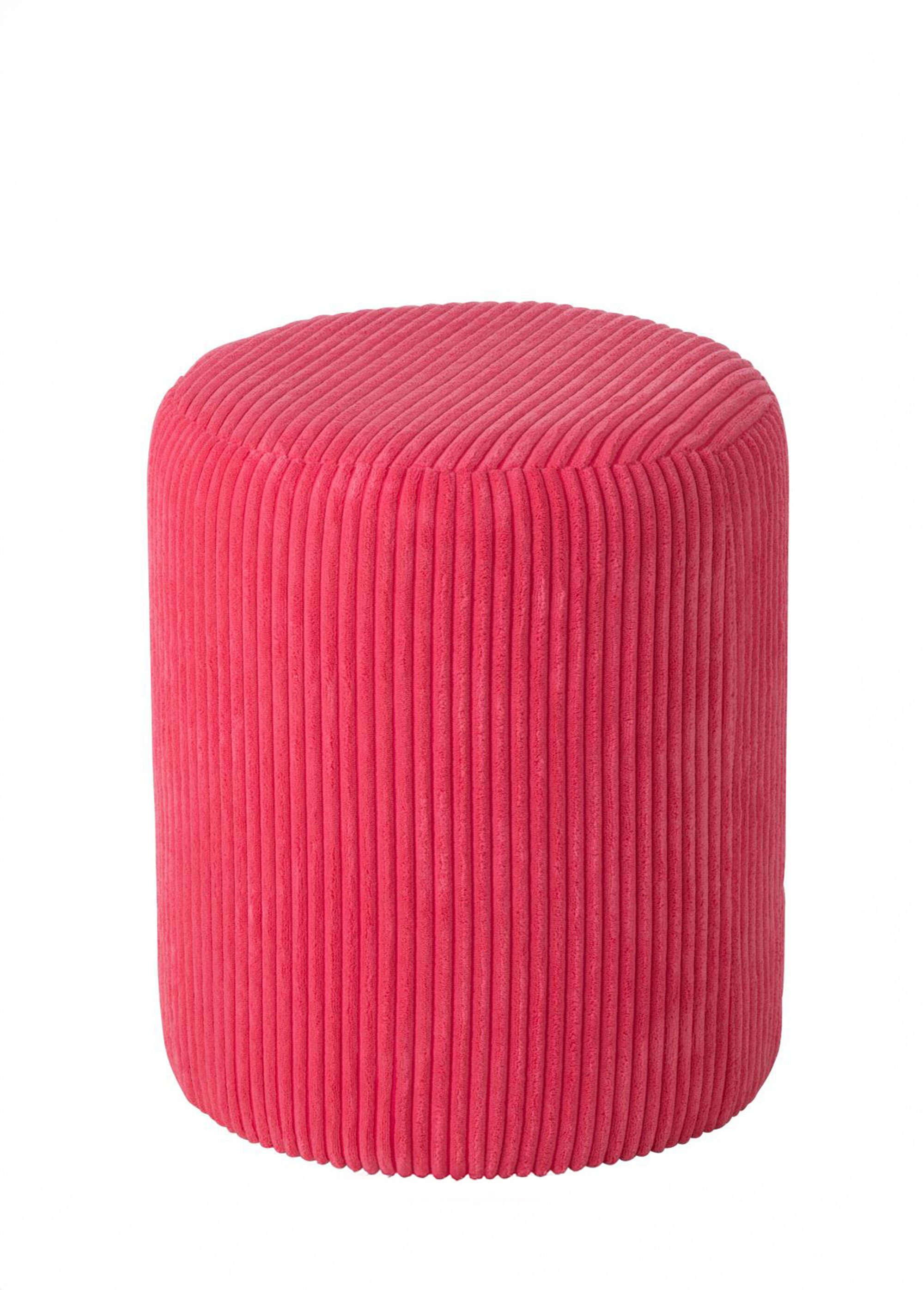 Pouf d'appoint rond en velours cotelé ROSE JP-55815 FA1