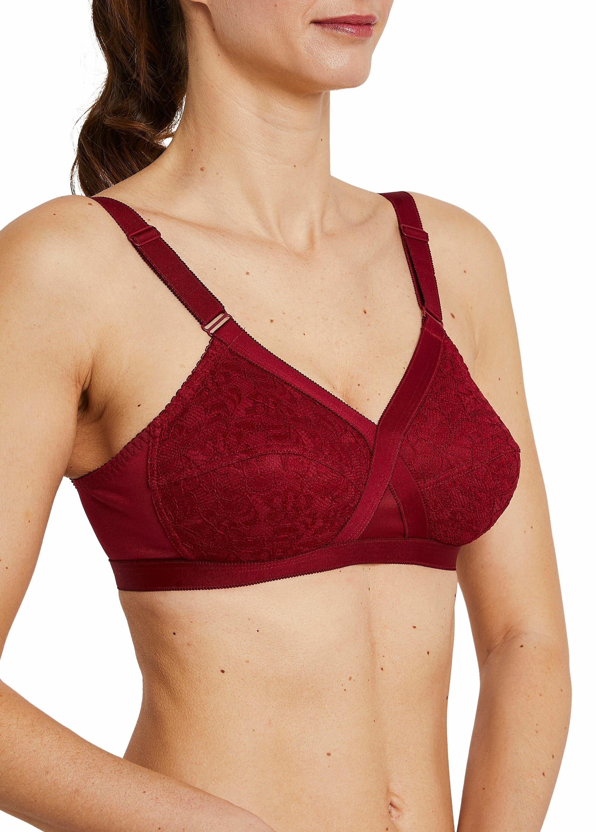 Soutien-gorge sans armatures croisé - lot de 2 Femme Rouge VELARIUM FA2