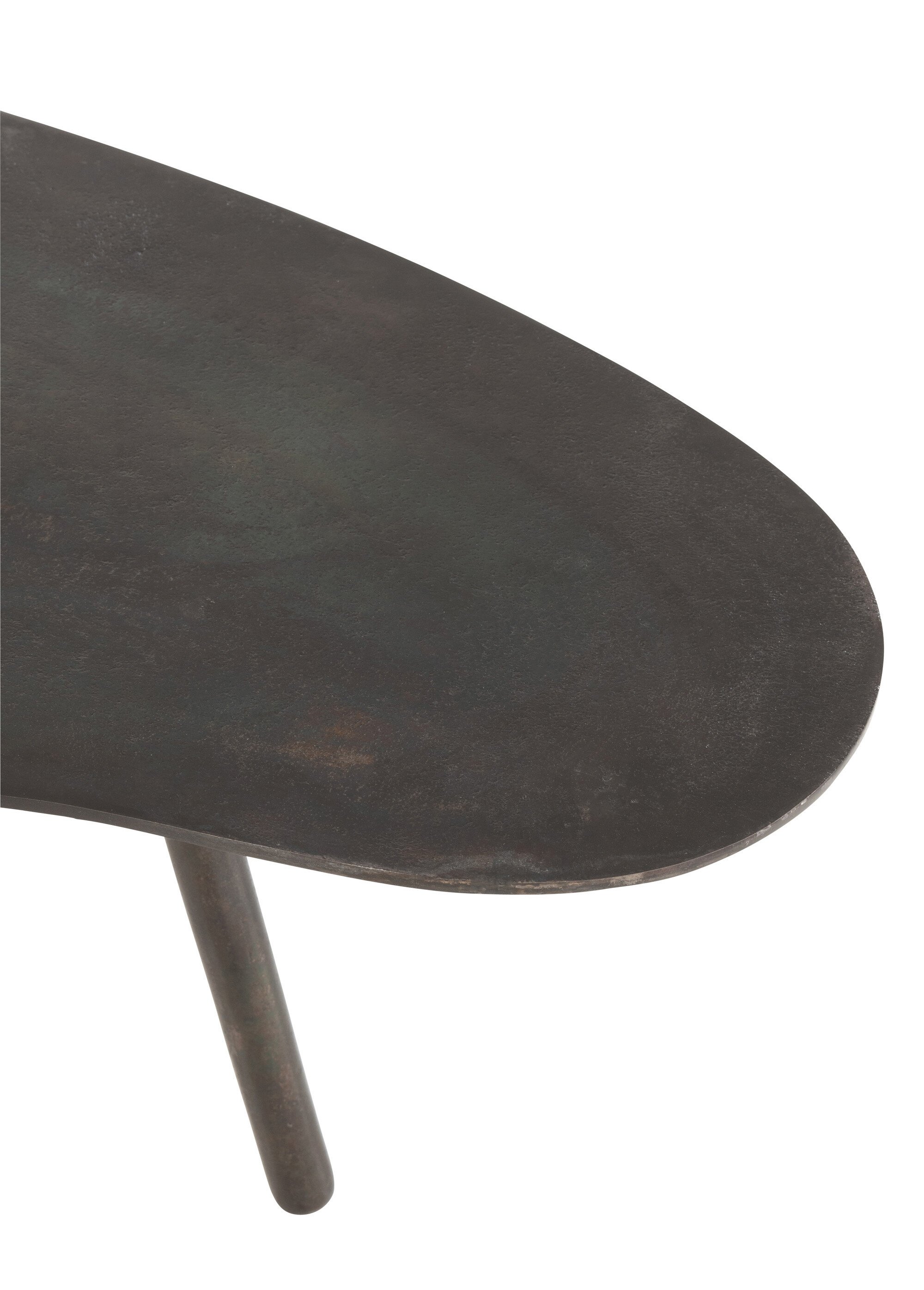 Table basse en métal, forme organique