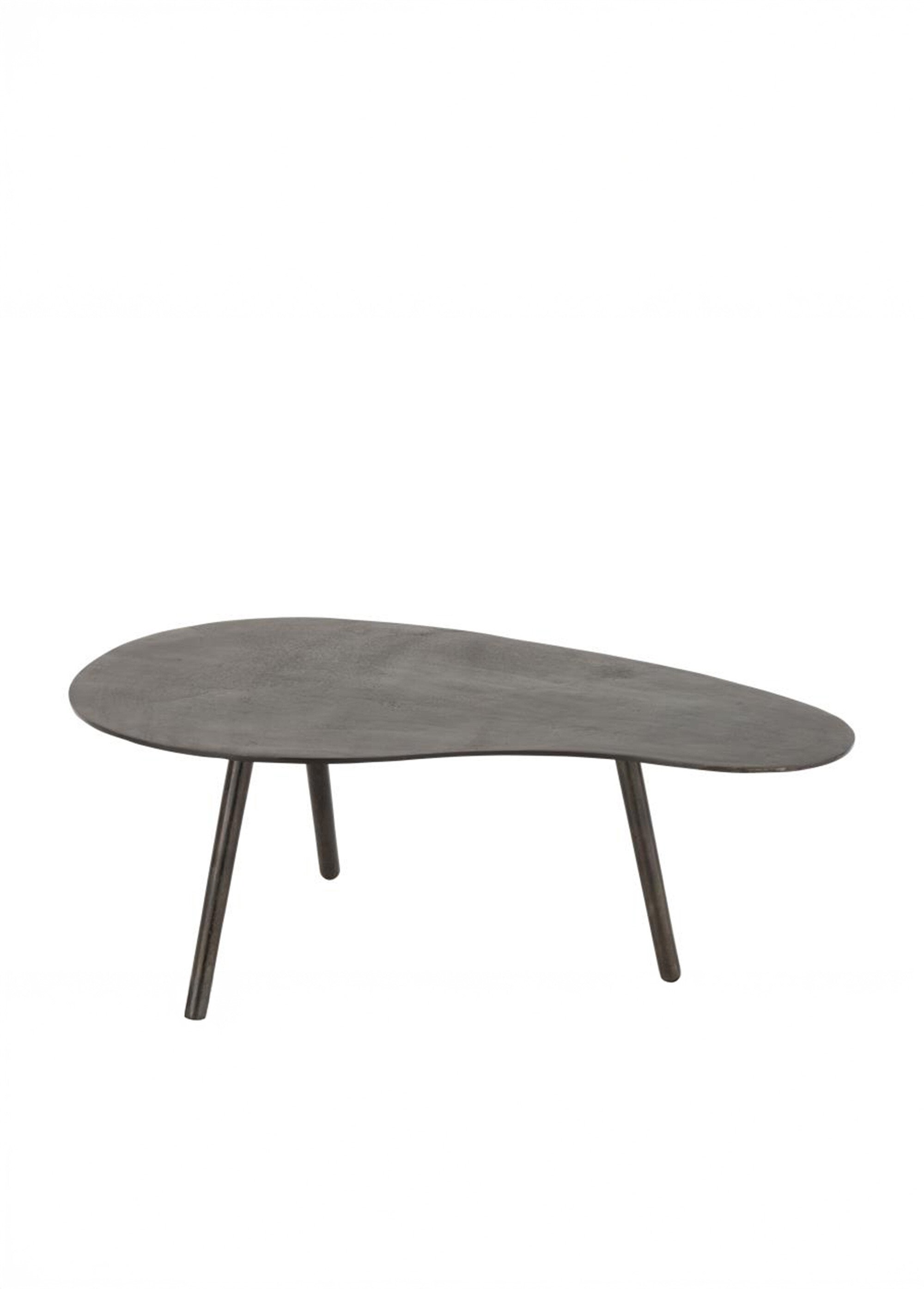 Table basse en métal, forme organique