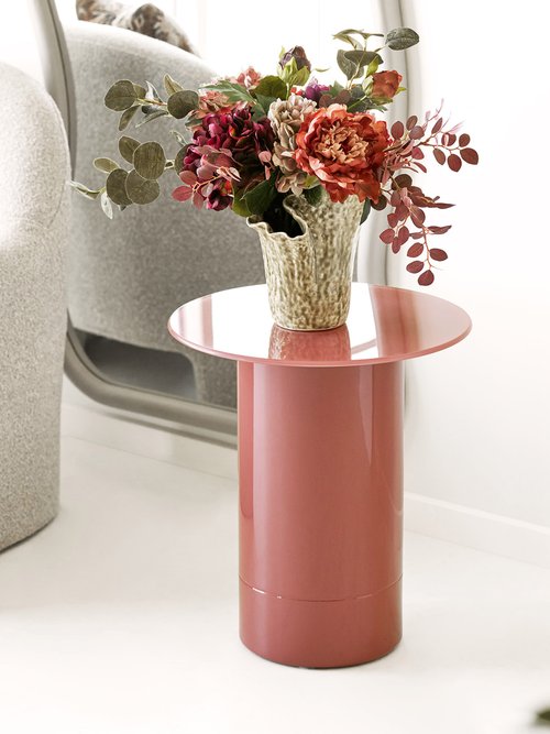 Table d'appoint effet laqué FLORENS ROSE HN-2151602 SI1