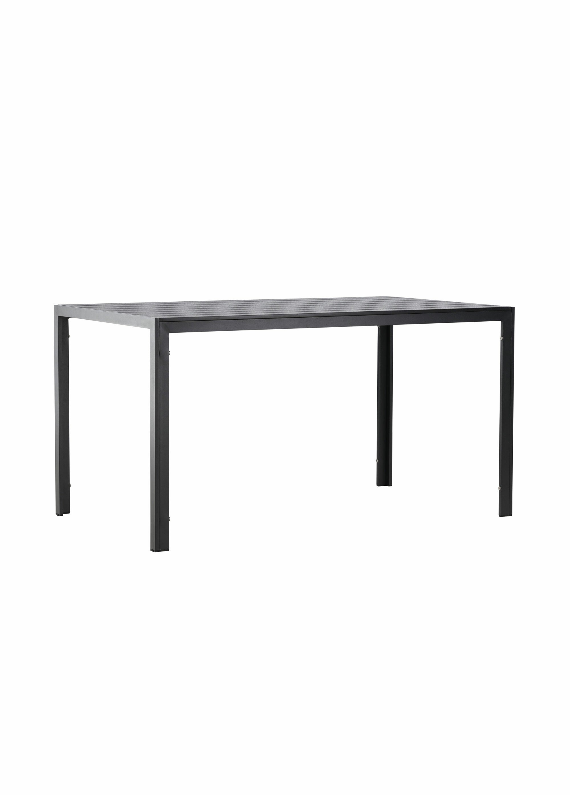 Table outdoor rectangle aluminium, 140cm NOIR VEN-9809-100 FA1