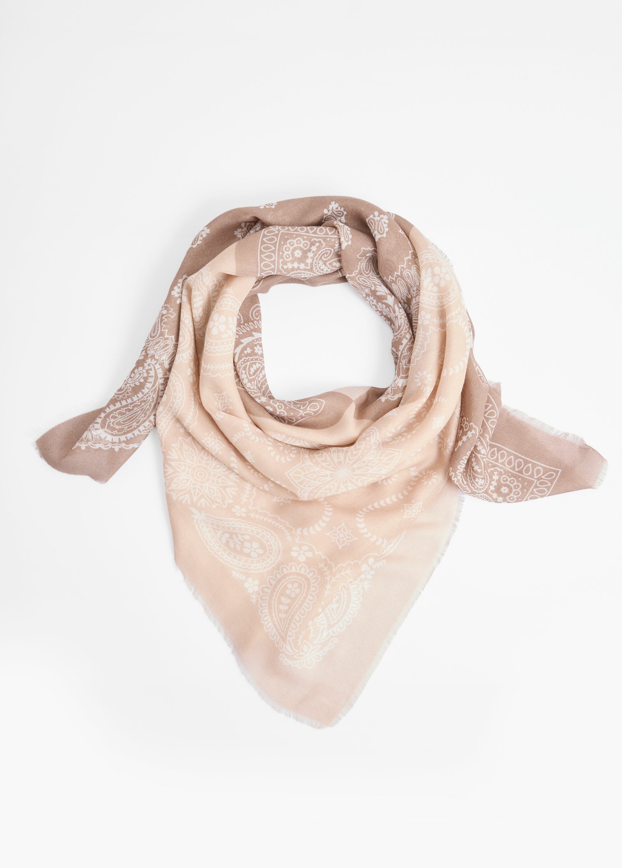 Foulard carré, motif bandana dégradé
