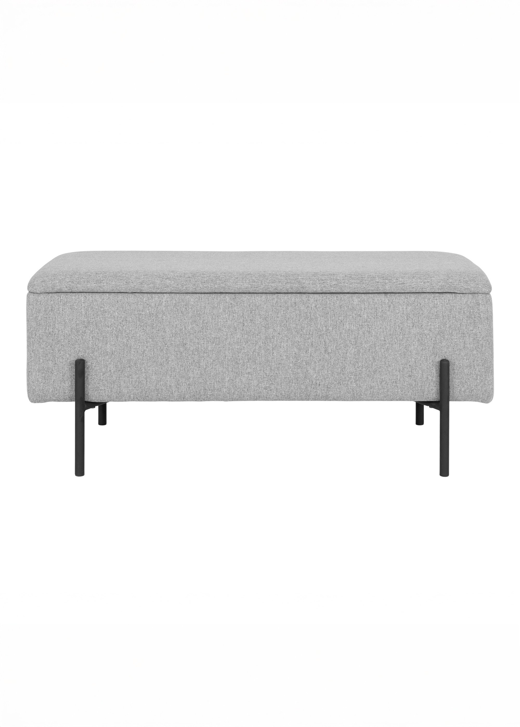 Banc en tissu avec coffre de rangement GRIS HN-1409050 DE1