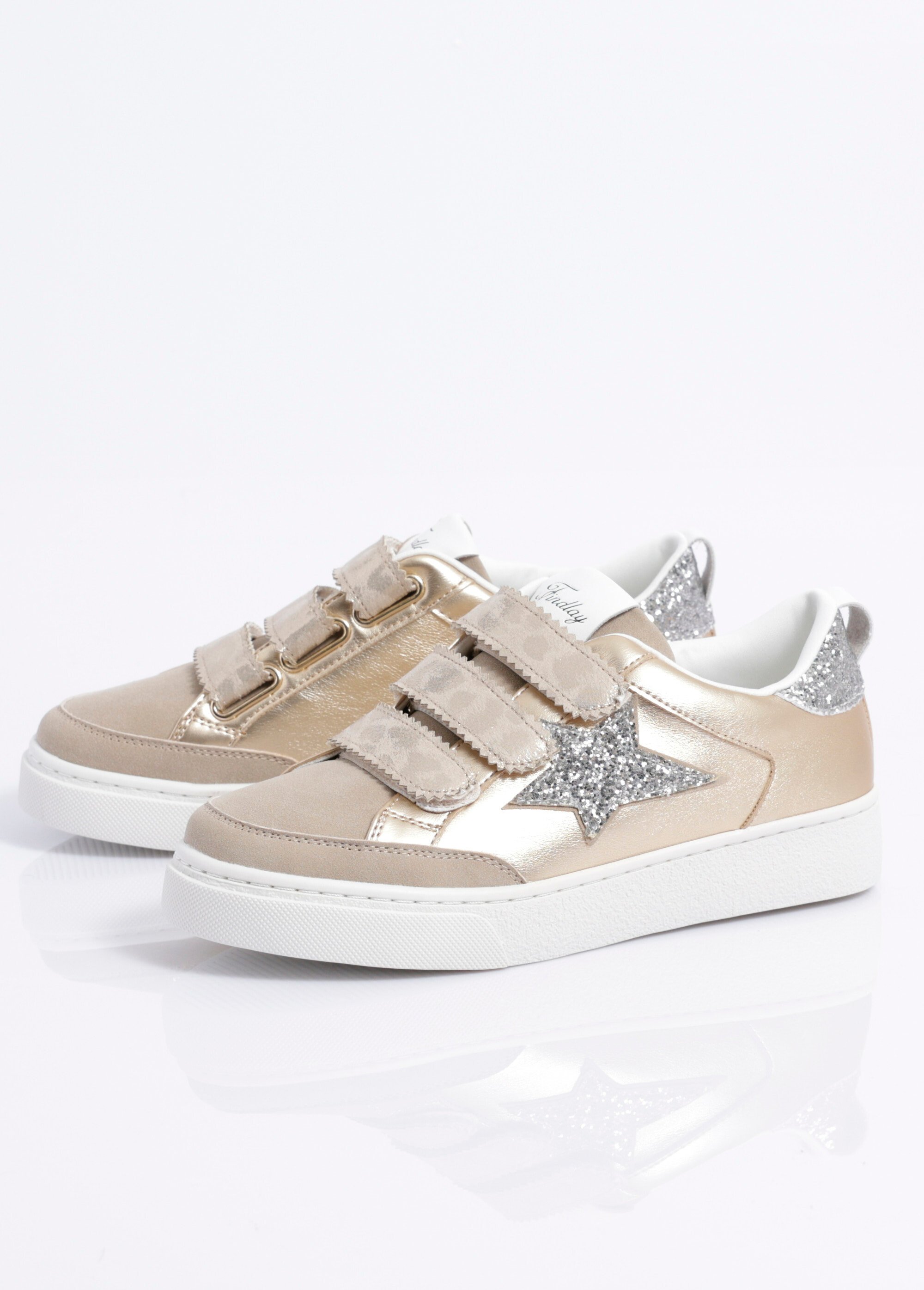 Baskets scratchs, métallisé et pailleté