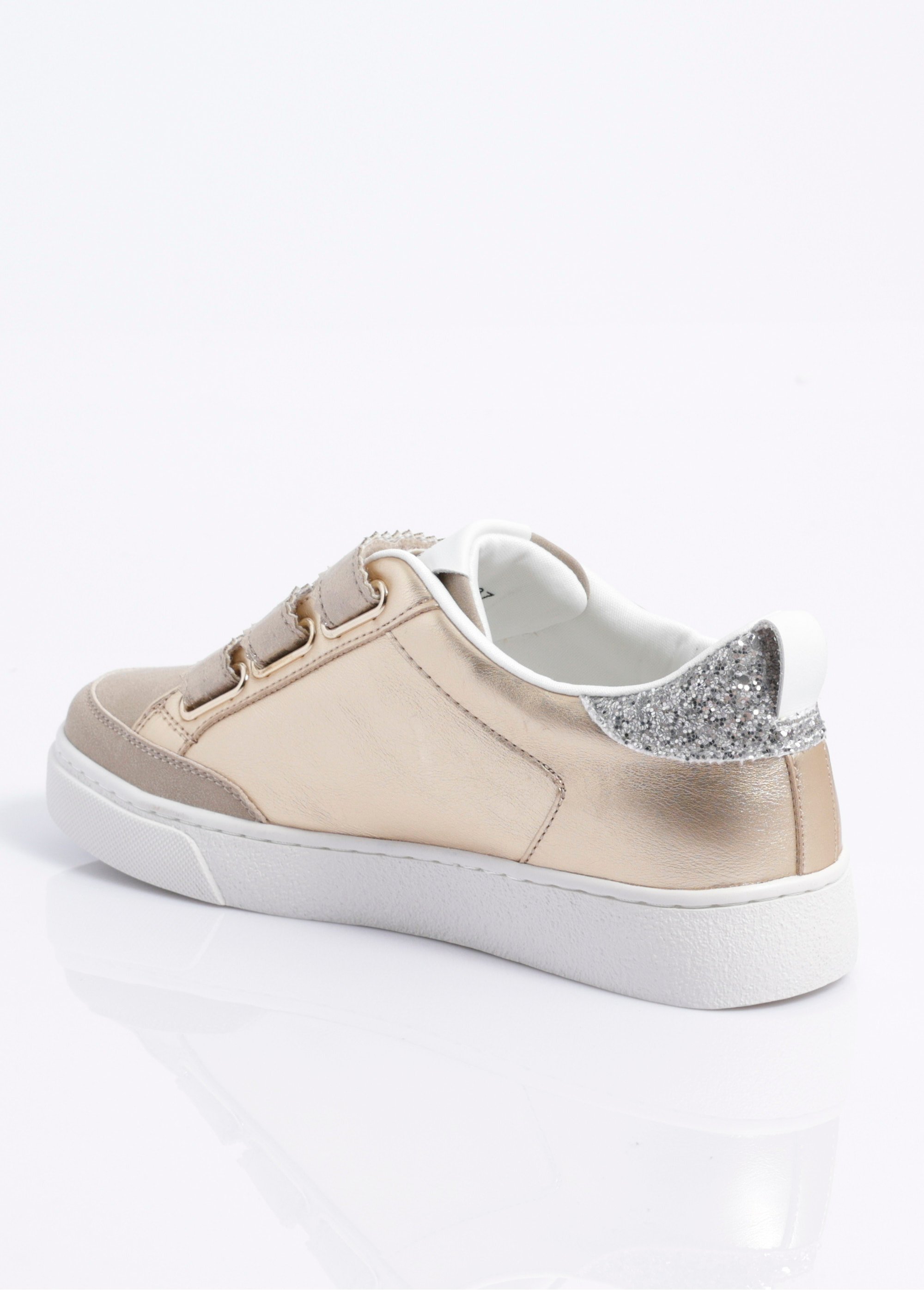 Baskets scratchs, métallisé et pailleté Femme Doré COVFY0885 DO1