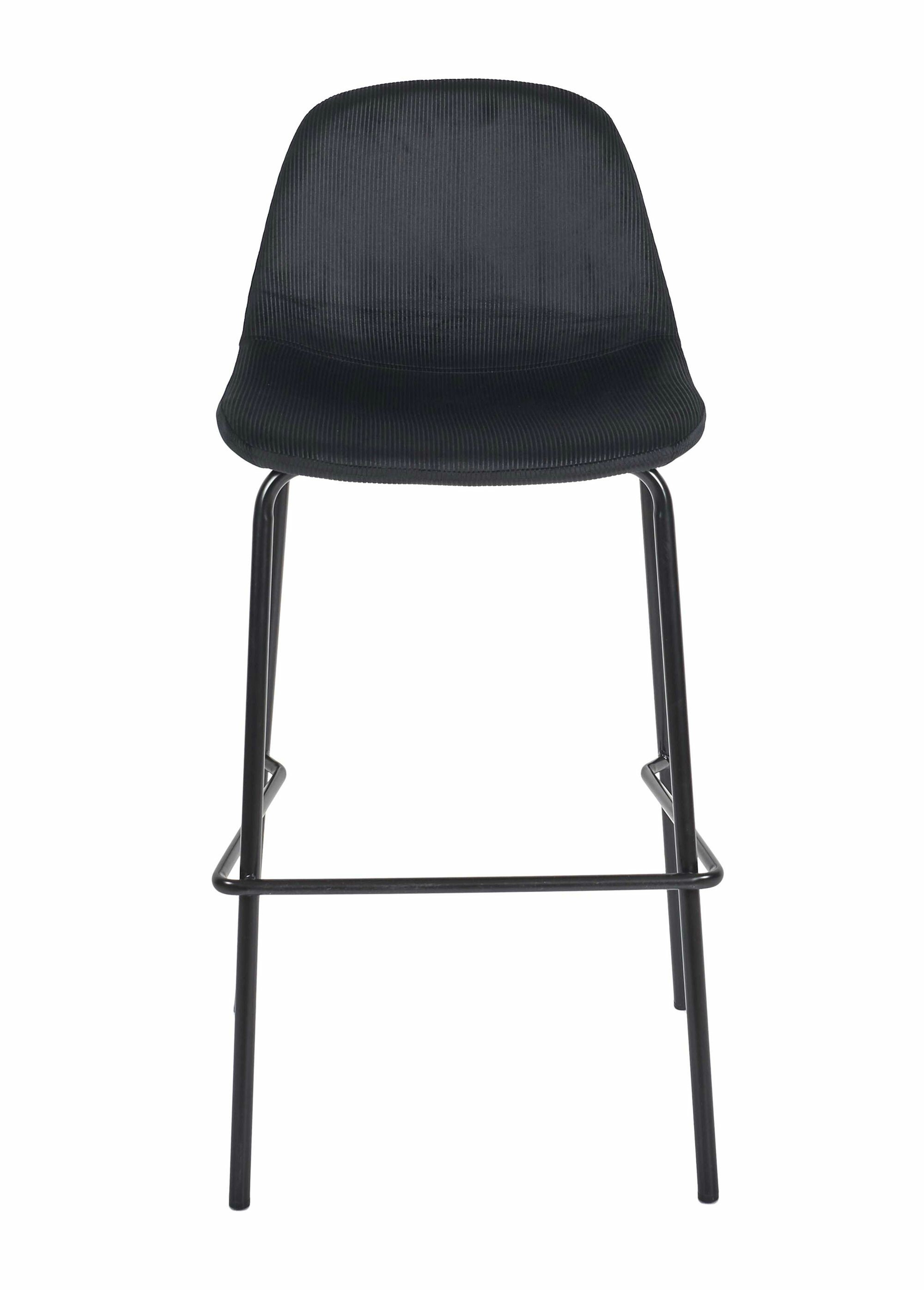 Chaise de bar assise velours, clair 1J NOIR CMP-HD0066 DE1