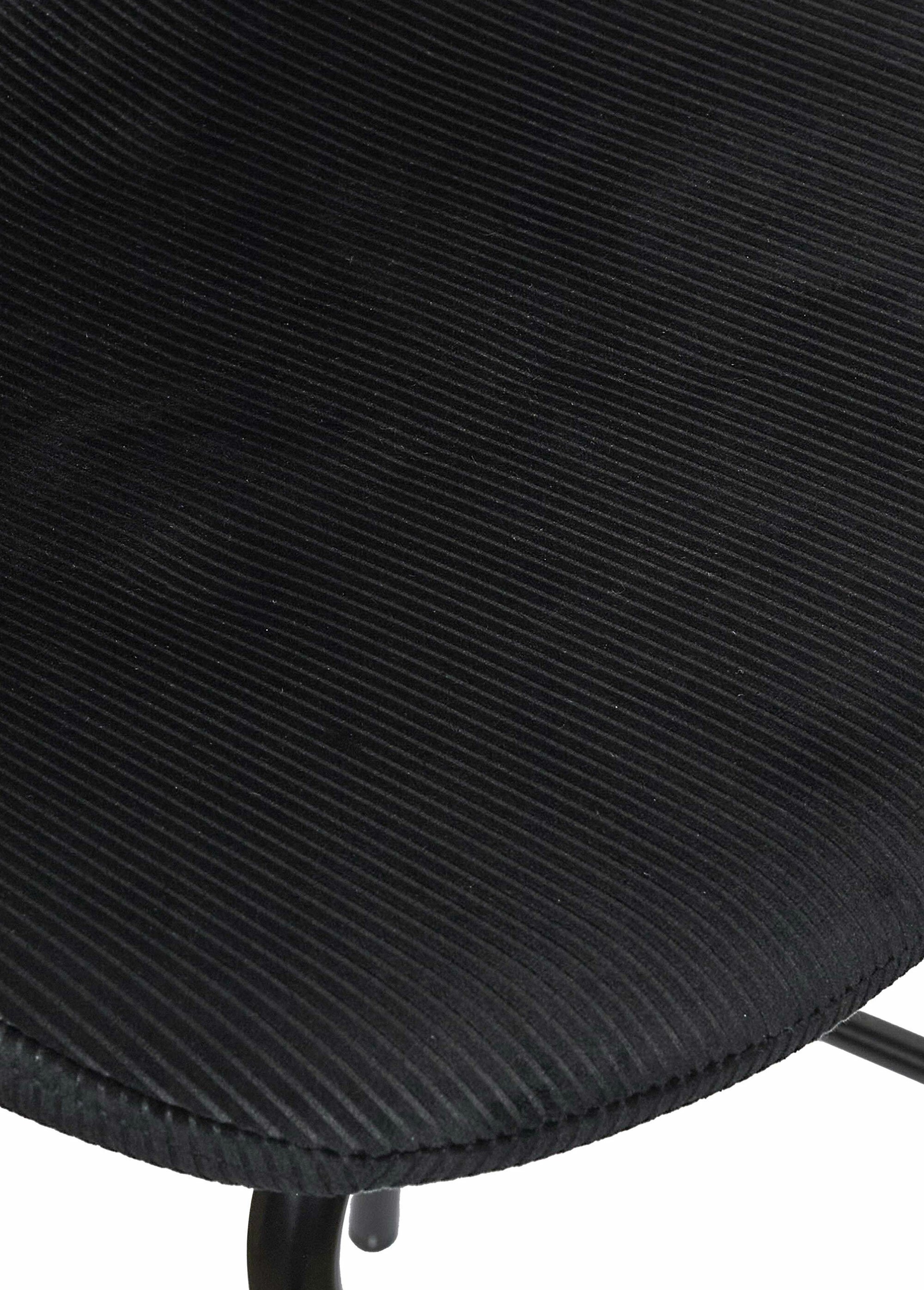 Chaise de bar assise velours, clair 1J NOIR CMP-HD0066 DE2