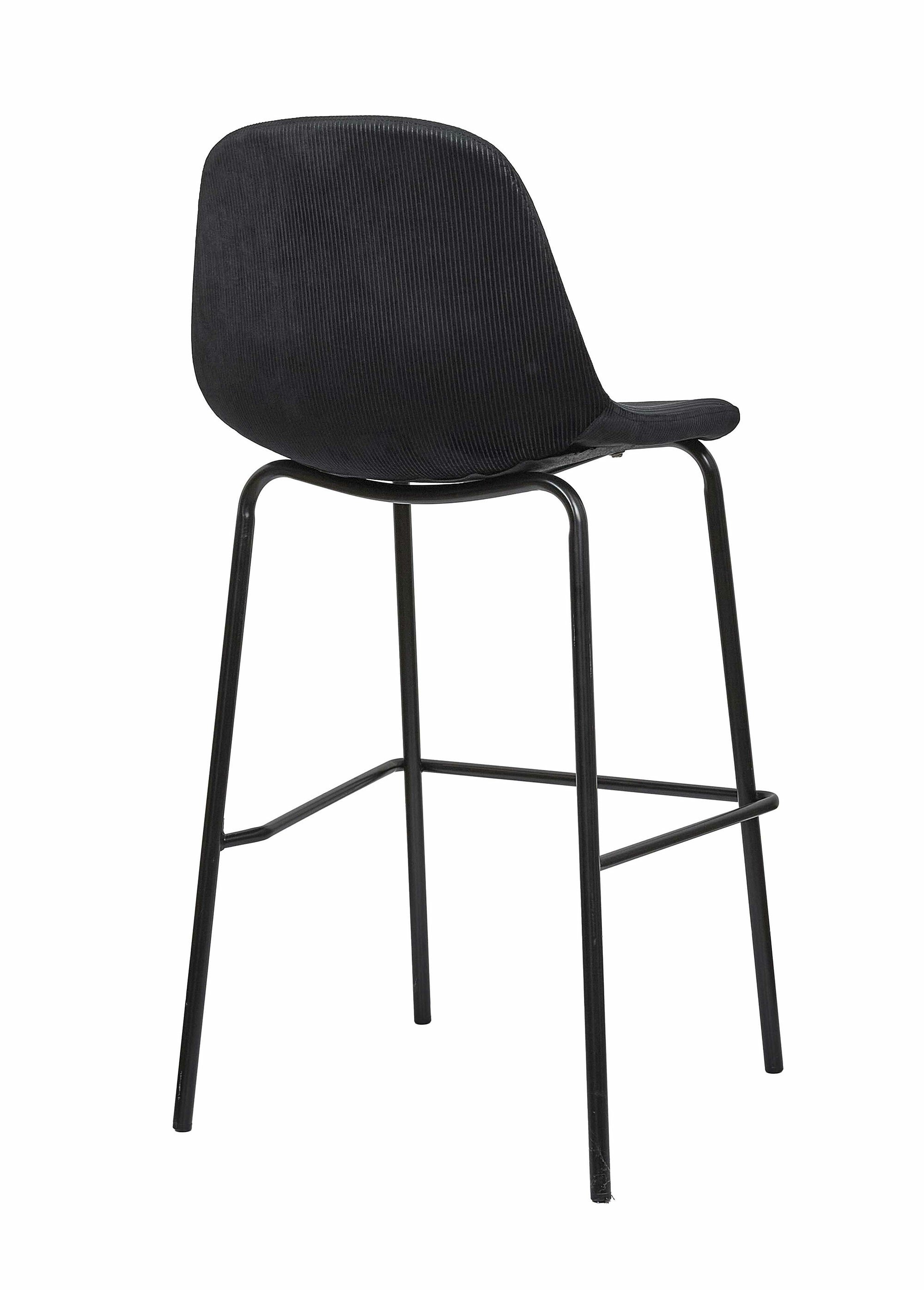 Chaise de bar assise velours, clair 1J