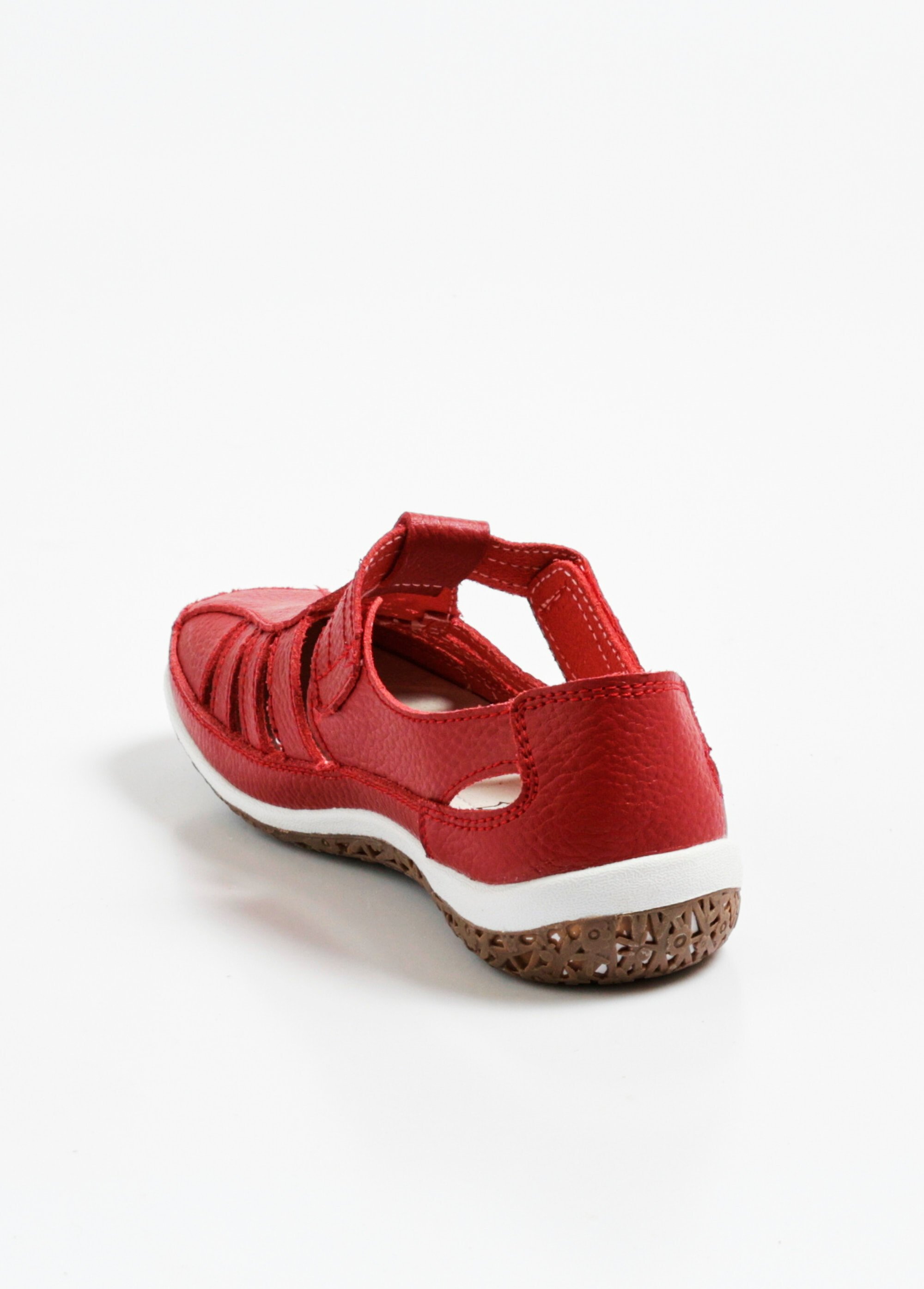 Ballerines en cuir ajouré semelle confort