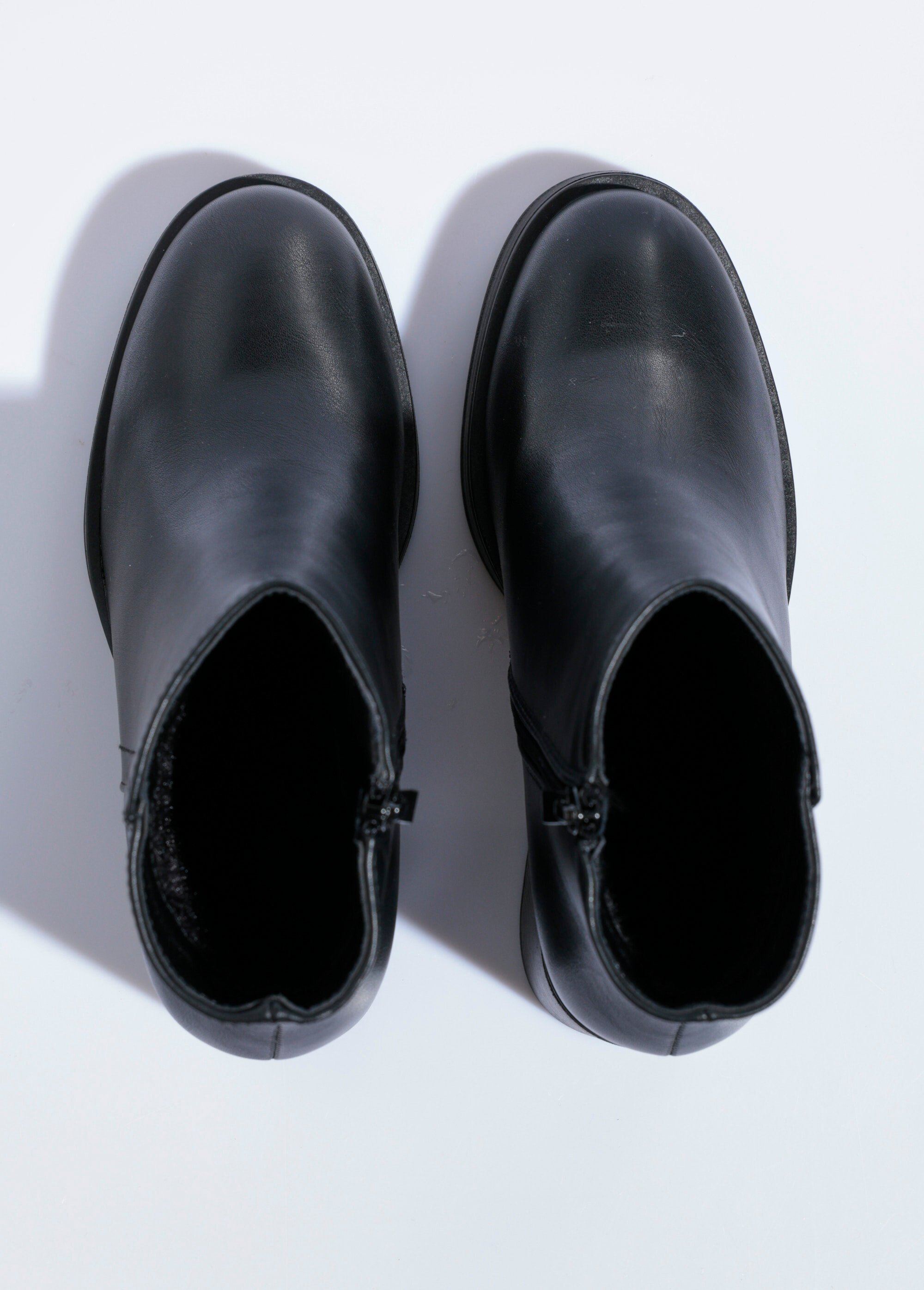Boots à talon bout rond, semelle épaisse Femme Noir QUIZ6322 OV1