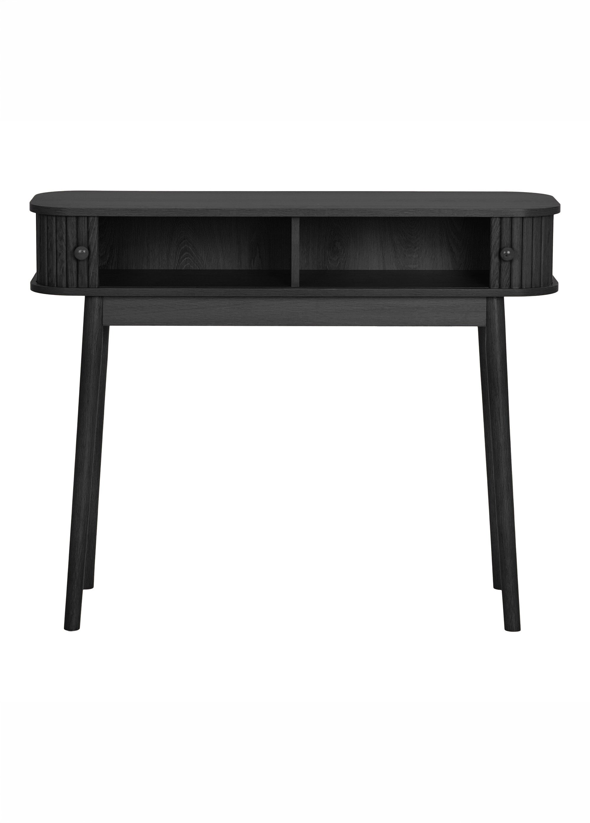 Console avec portes façon volets NIKKO NOIR HN-2303050 DE1