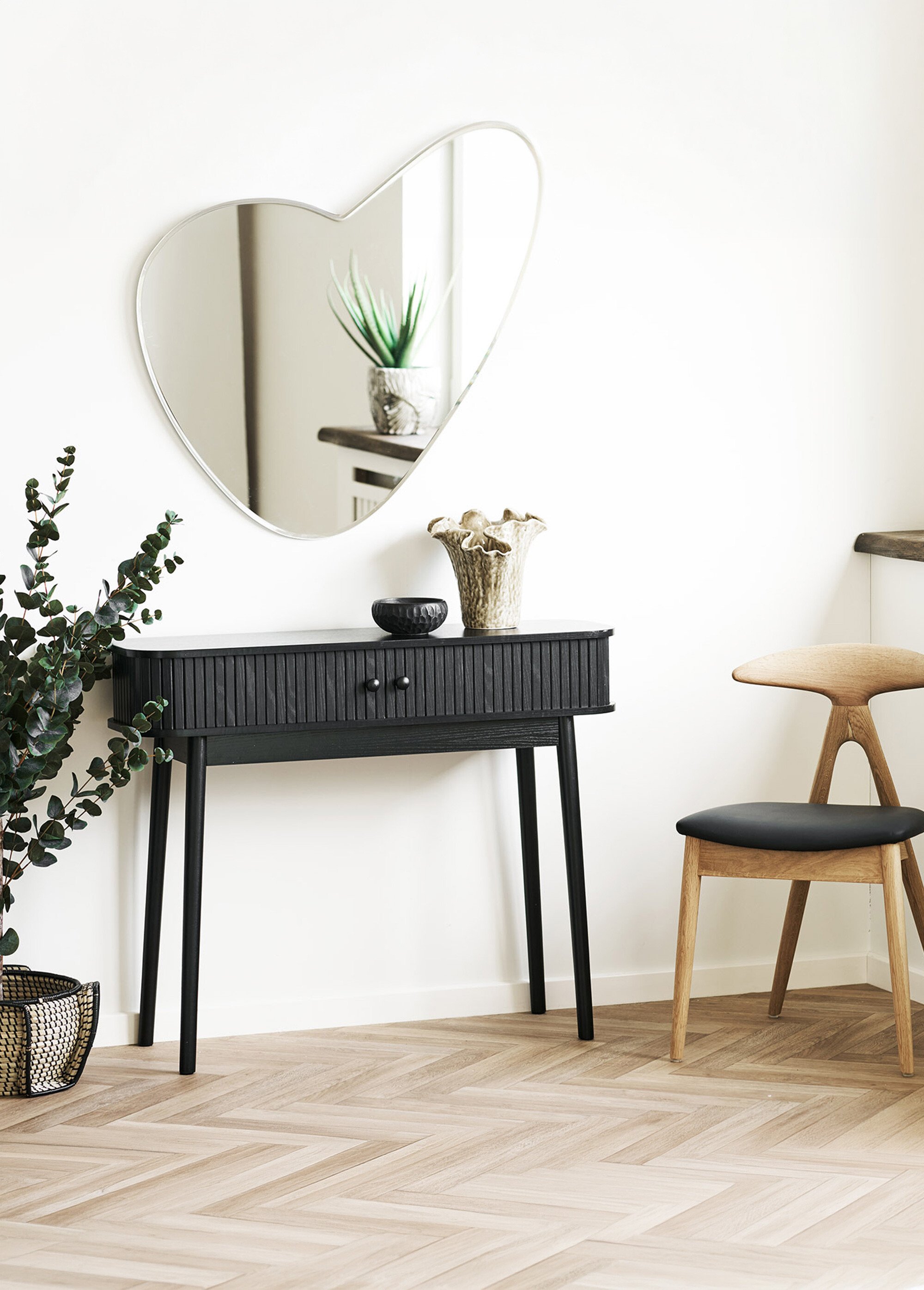 Console avec portes façon volets NIKKO NOIR HN-2303050 SI1