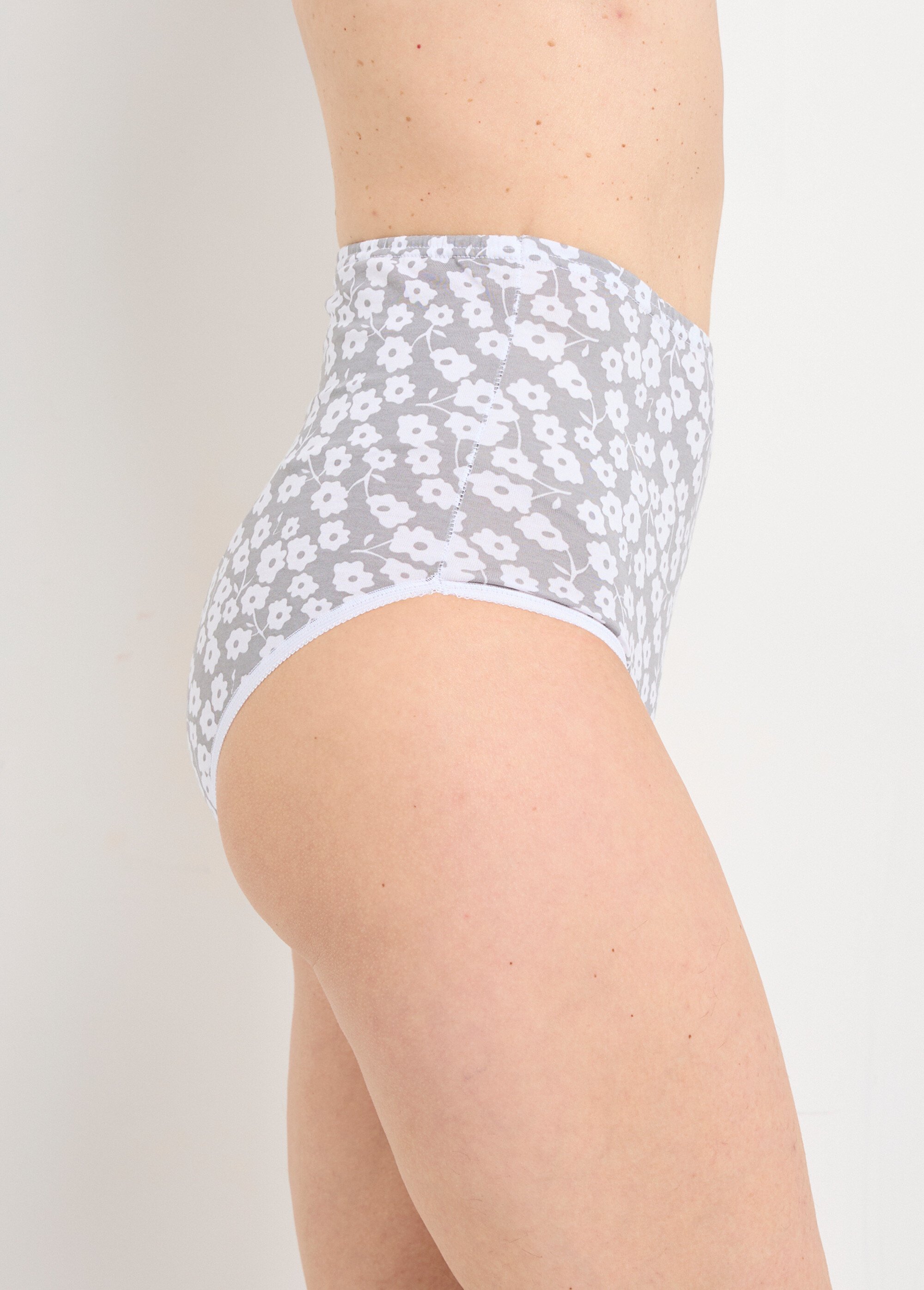 Culotte taille haute imprimée - lot de 4 Femme Gris DECLIC DR1