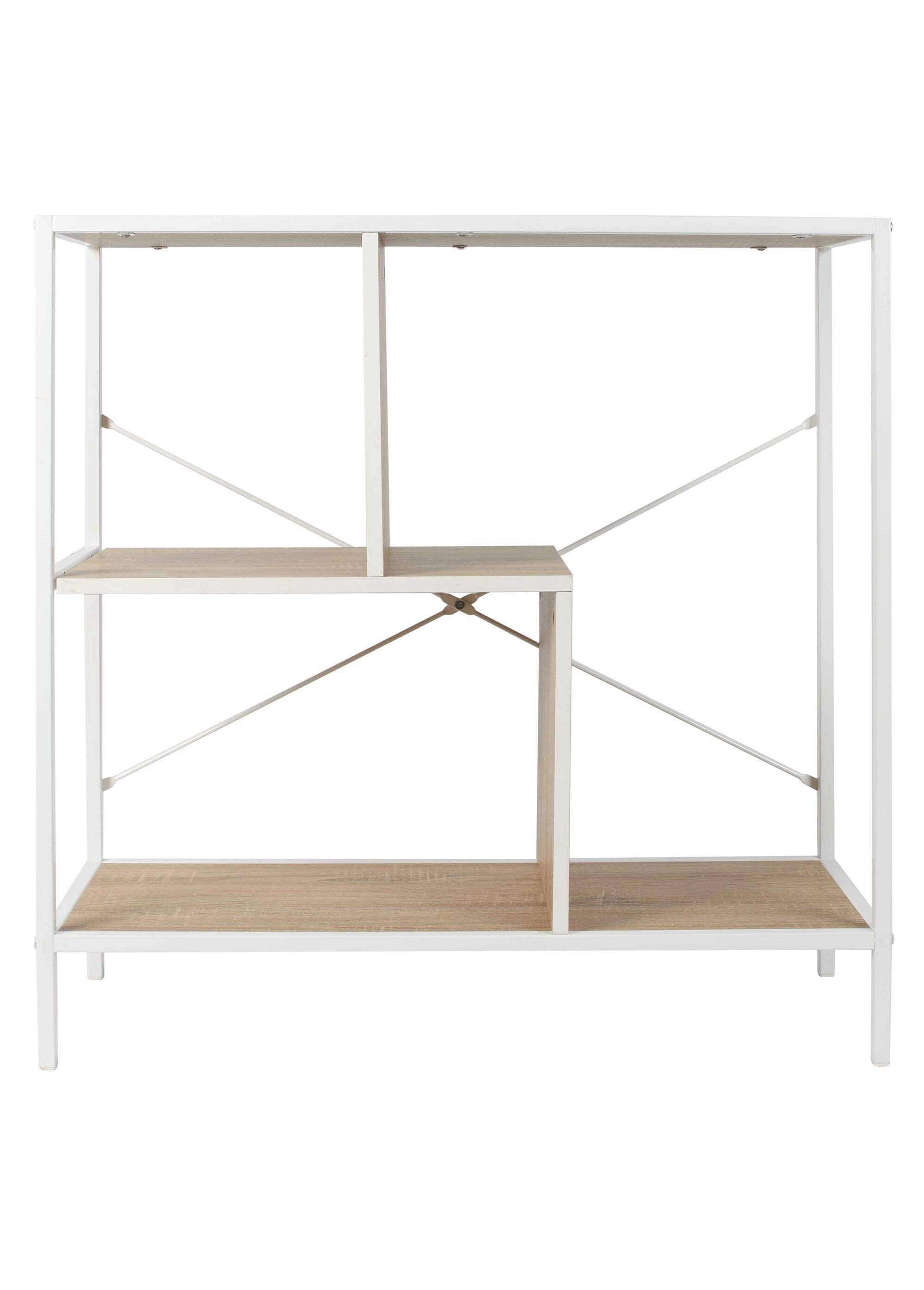 Etagère zigzag 3 niveaux en métal clair