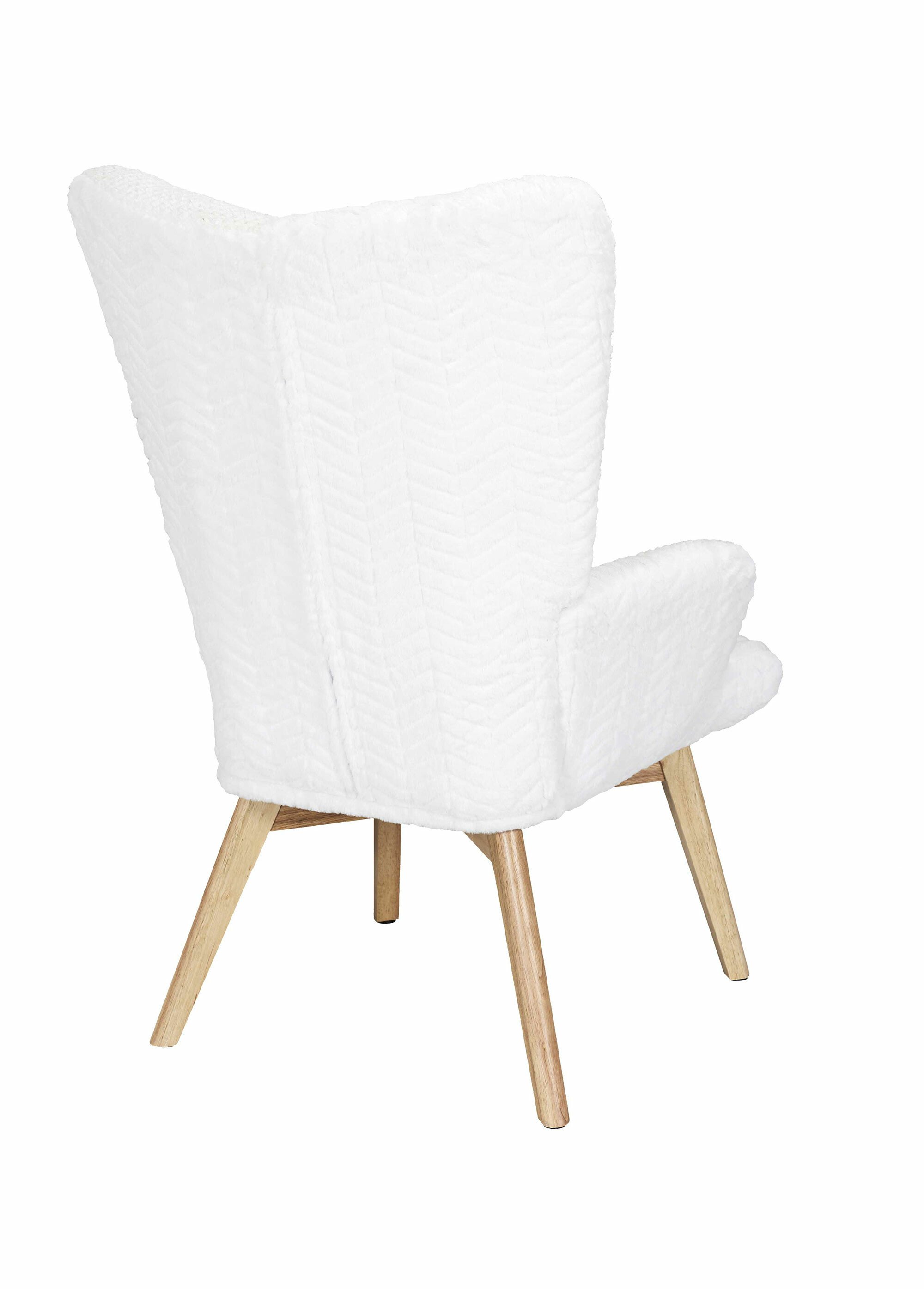 Fauteuil confort, patchwork ton sur ton BLANC CMP-HD0060 DO1