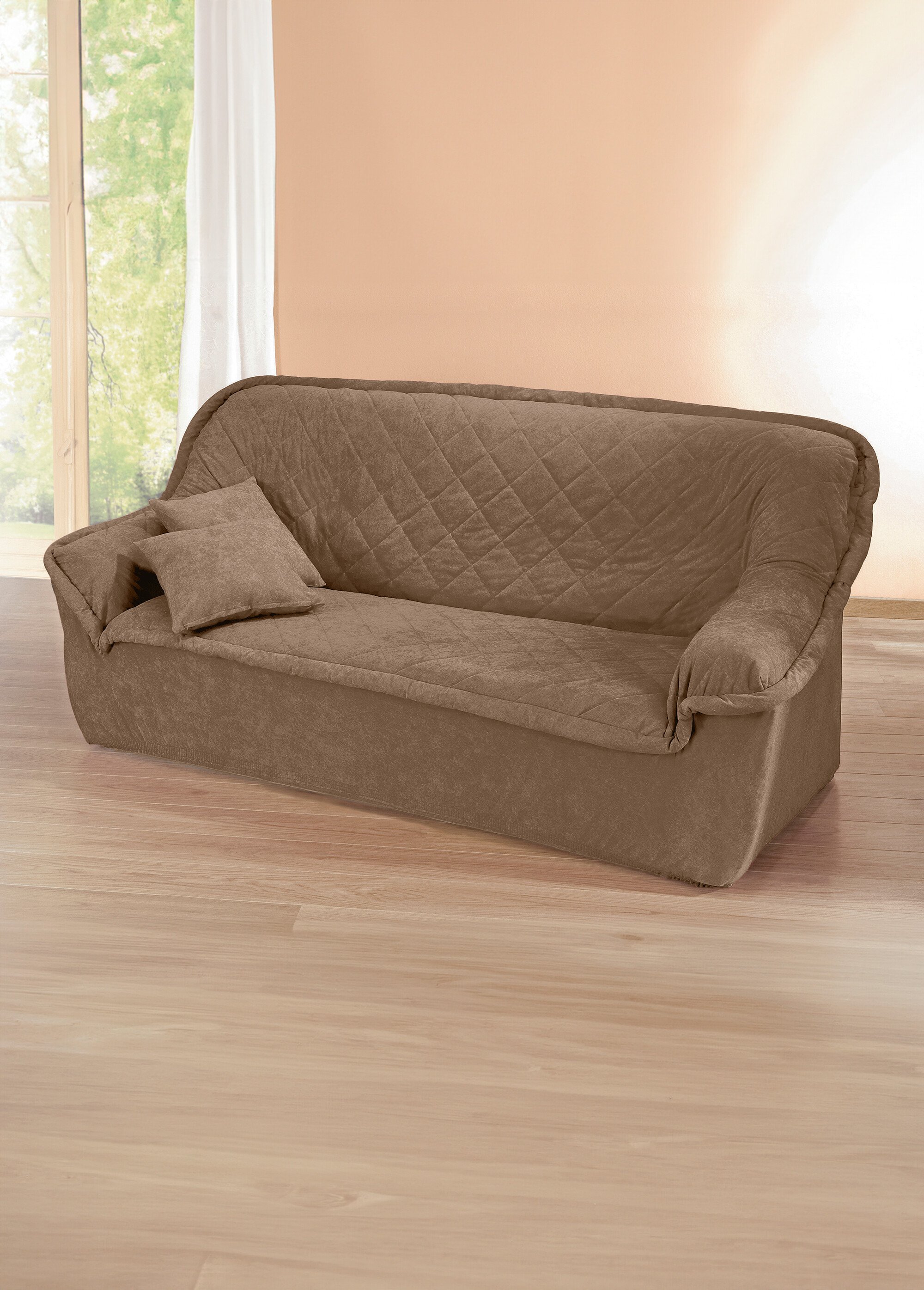 Housse préformée pour fauteuil ou canapé Marron ROUABLE FA1