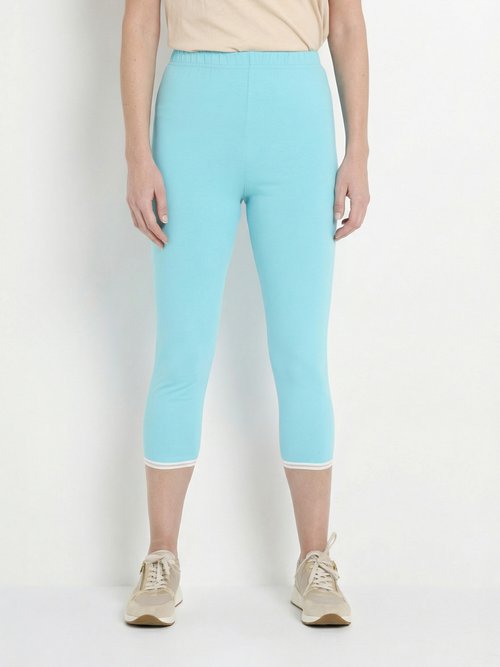 Legging court galon ajouré coton stretch Femme Bleu NUMA FA1