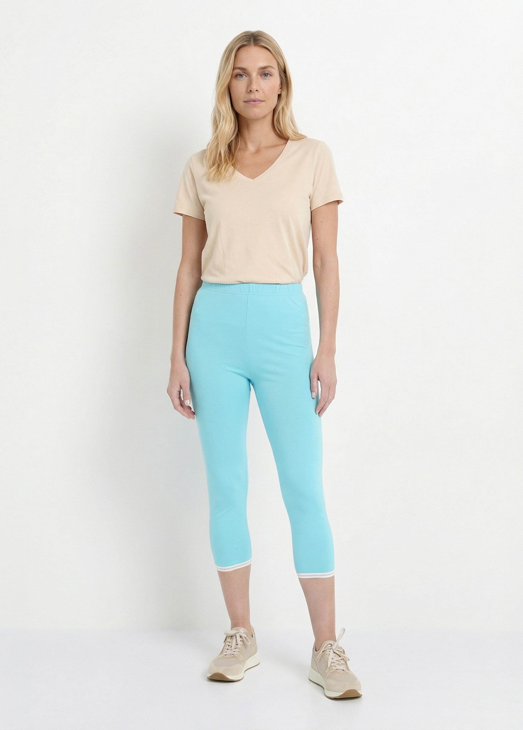 Legging court galon ajouré coton stretch Femme Bleu NUMA SI1