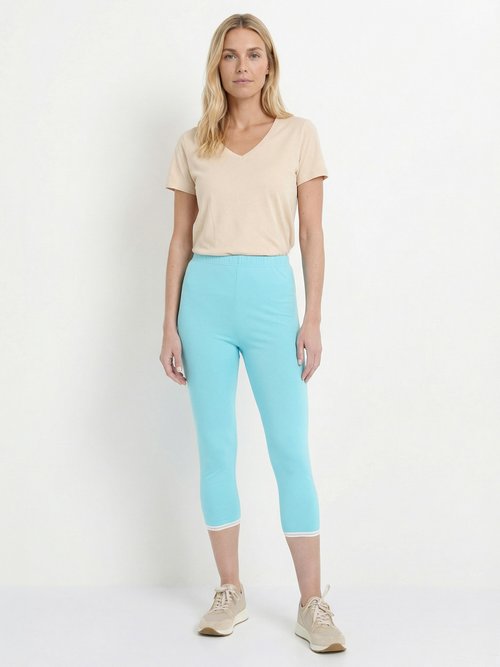 Legging court galon ajouré coton stretch Femme Bleu NUMA SI1