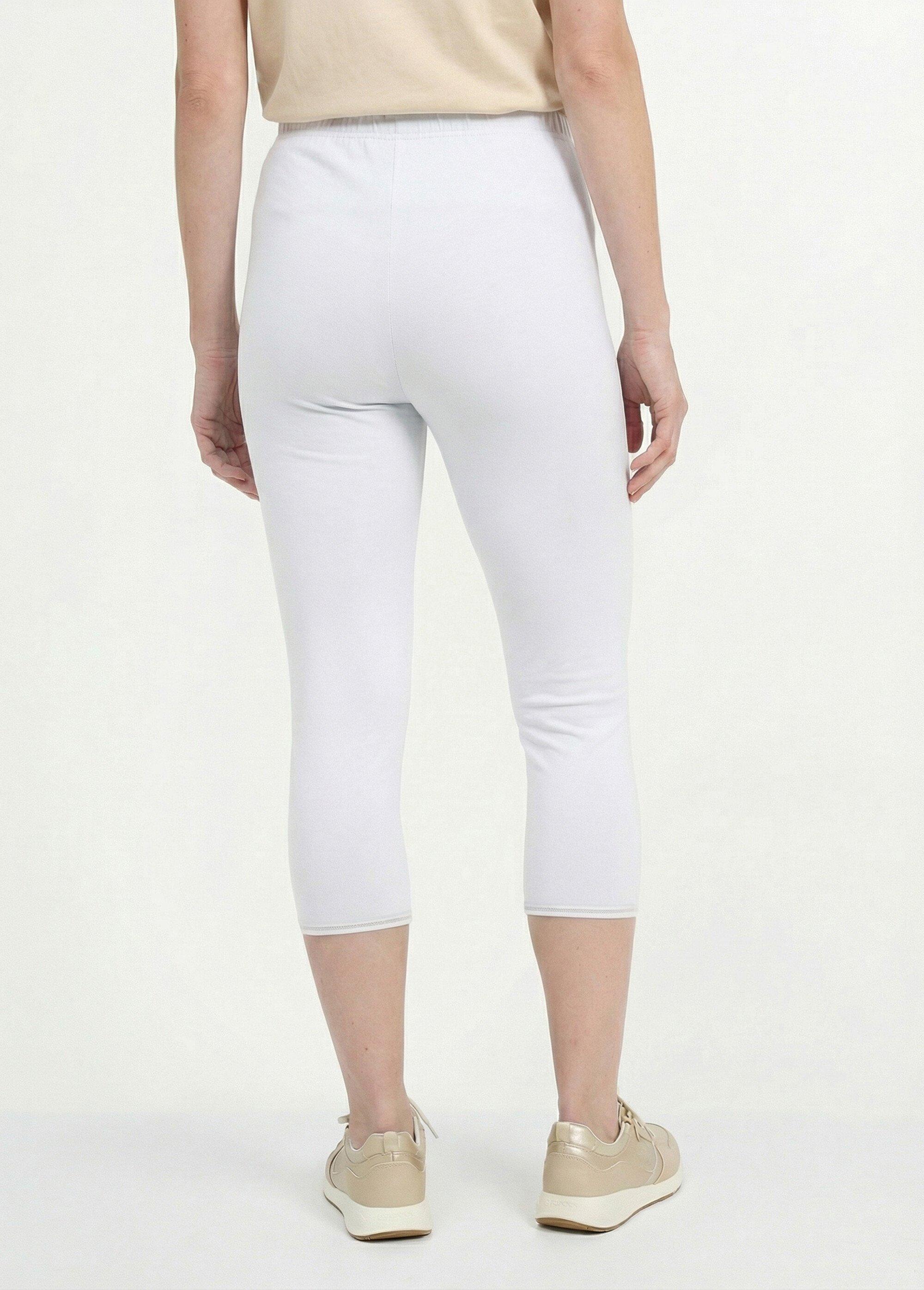 Legging court galon ajouré coton stretch