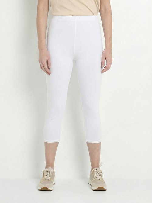 Legging court galon ajouré coton stretch Femme Blanc NUMA FA1