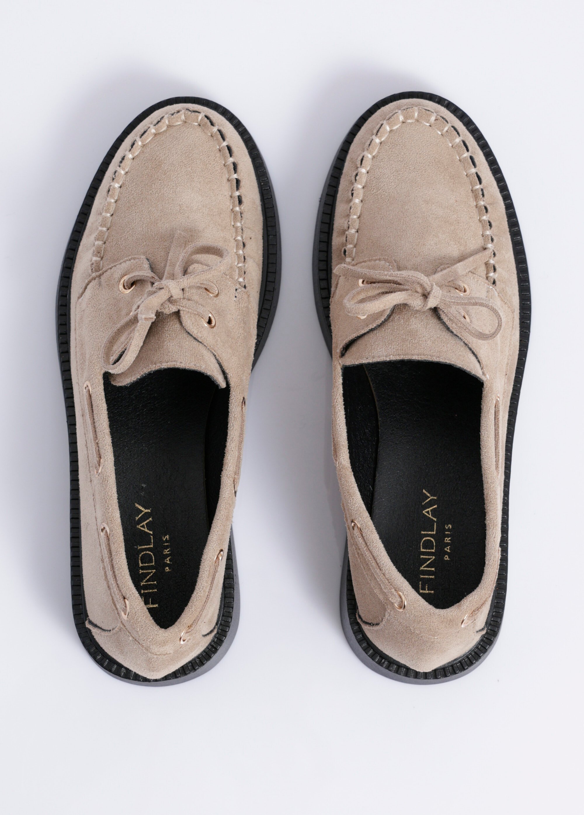 Mocassins tendance avec semelle épaisse Femme Beige COVGQ8-062 OV1