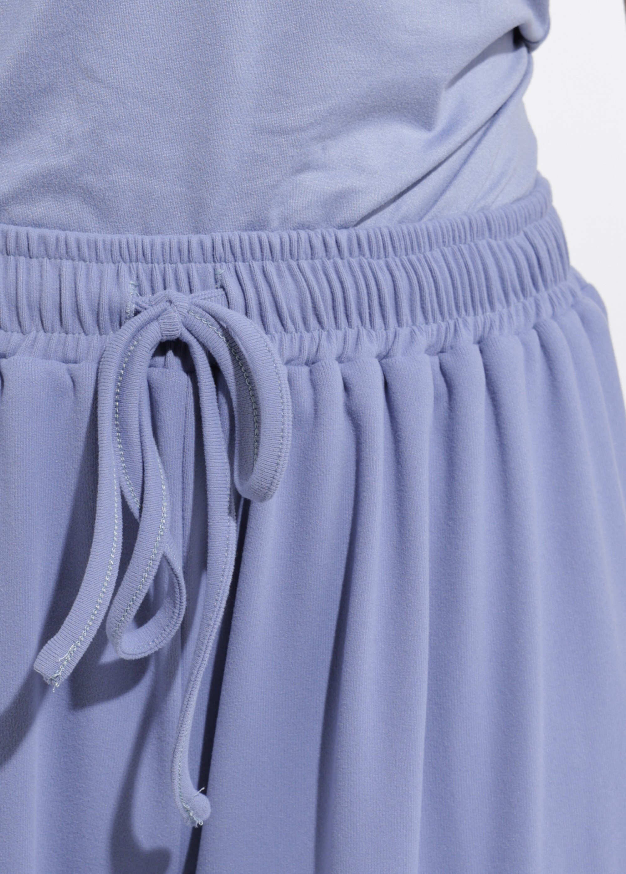 Pantalon large fluide sport taille élastiquée Femme BLEU GRISE NERVAL DE1