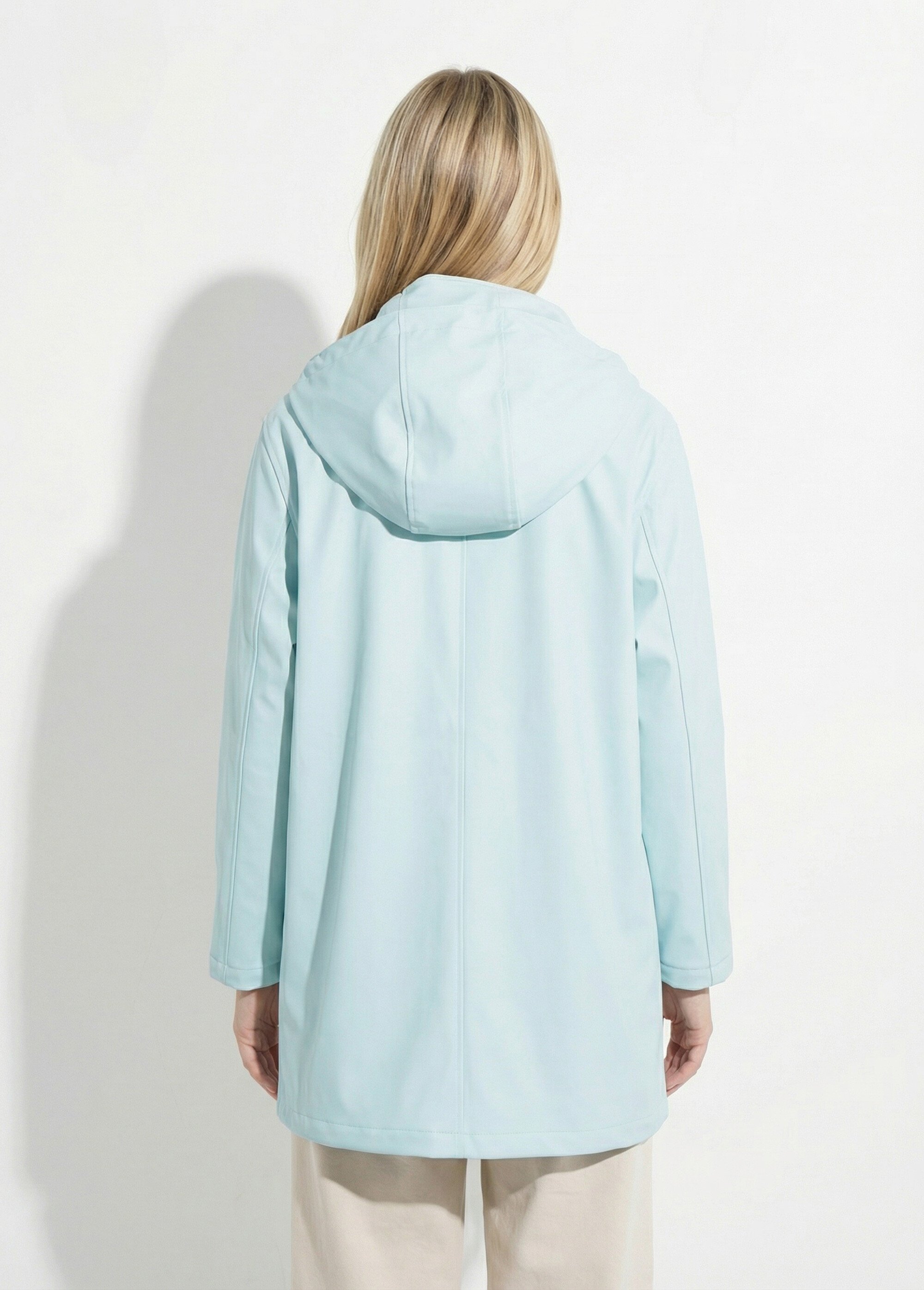 Parka à capuche zippée pressionnée déperlante