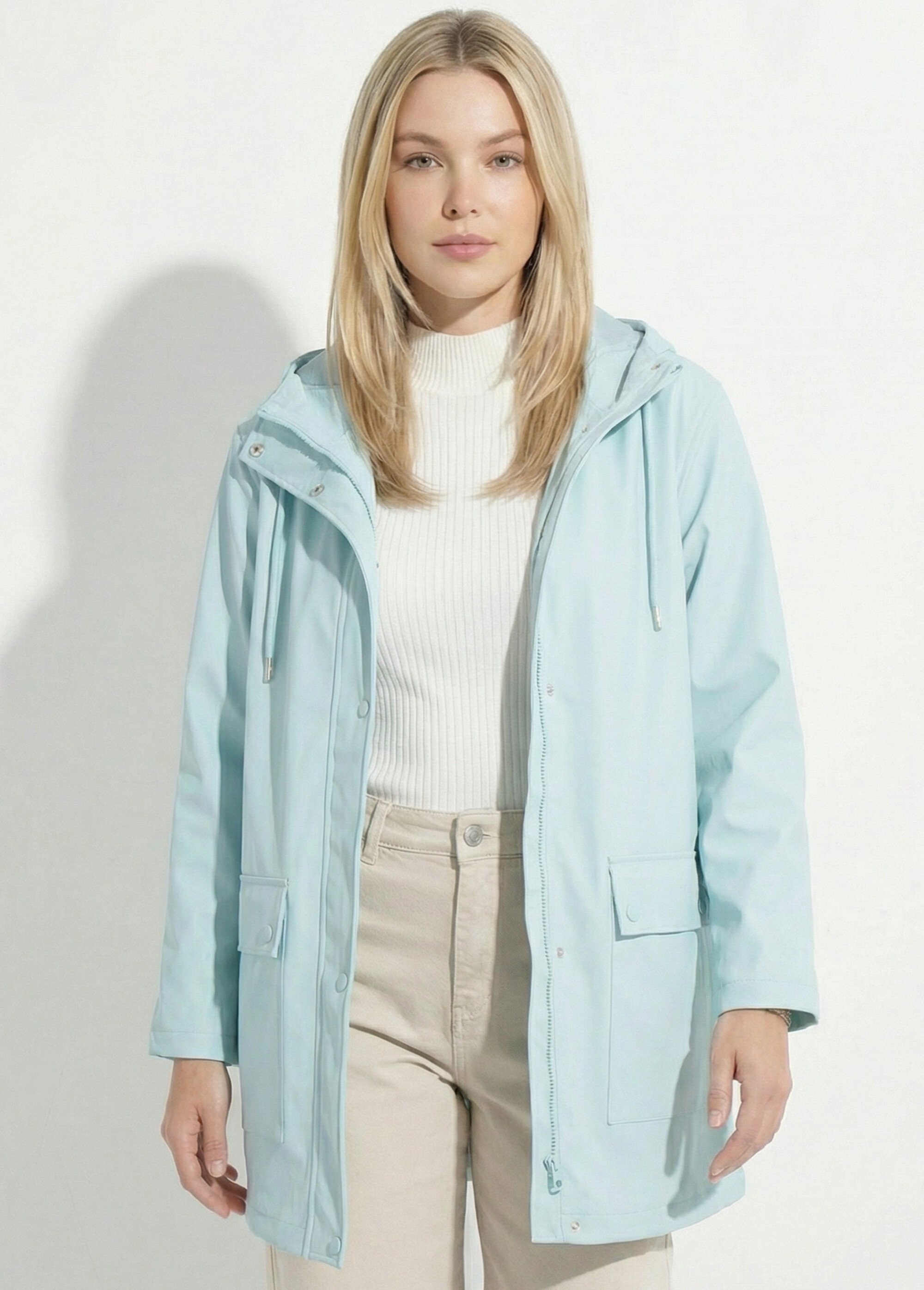 Parka à capuche zippée pressionnée déperlante Femme OPALINE TALOU MV1