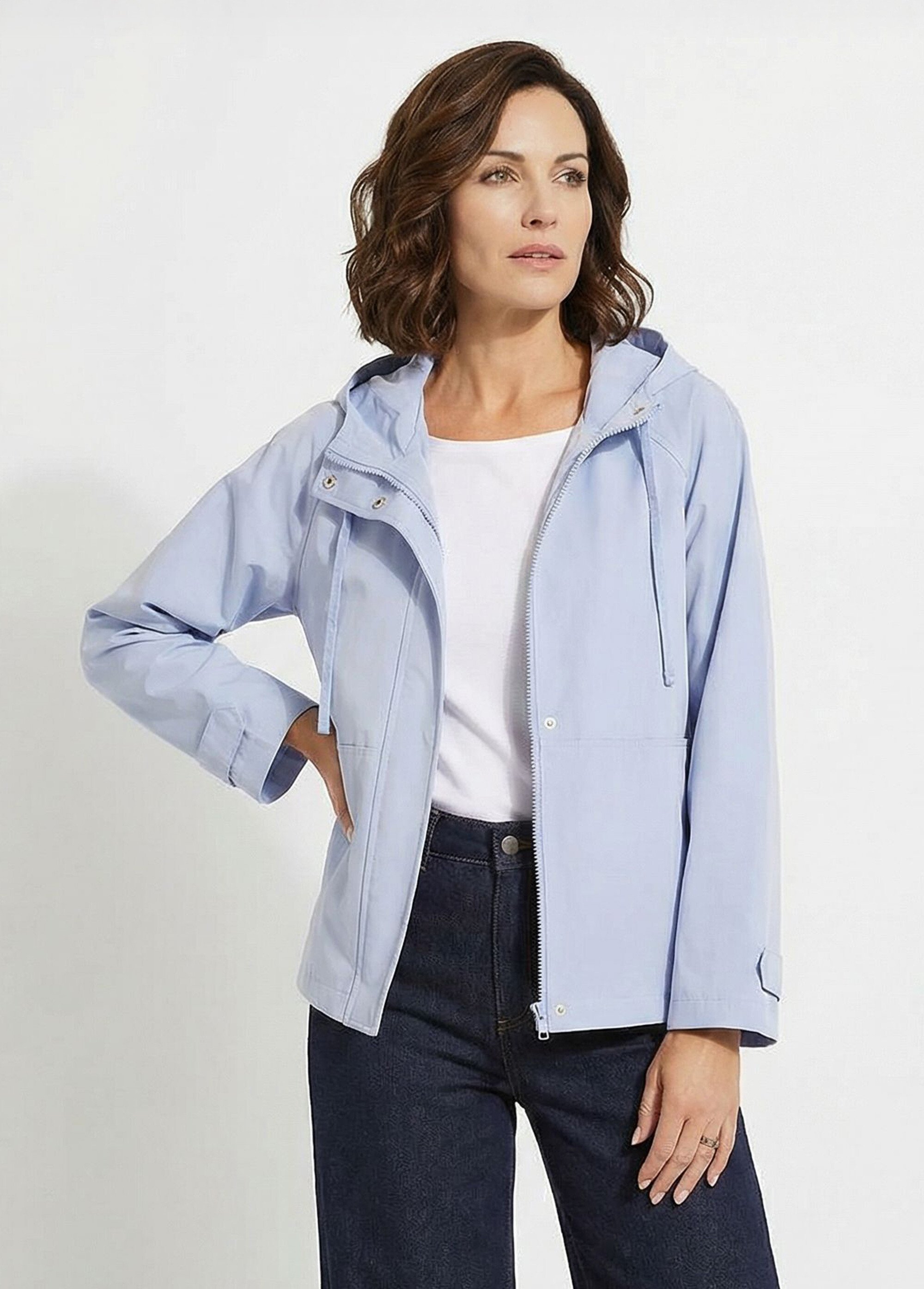 Parka courte légère déperlante Femme Bleu TIYA FA1