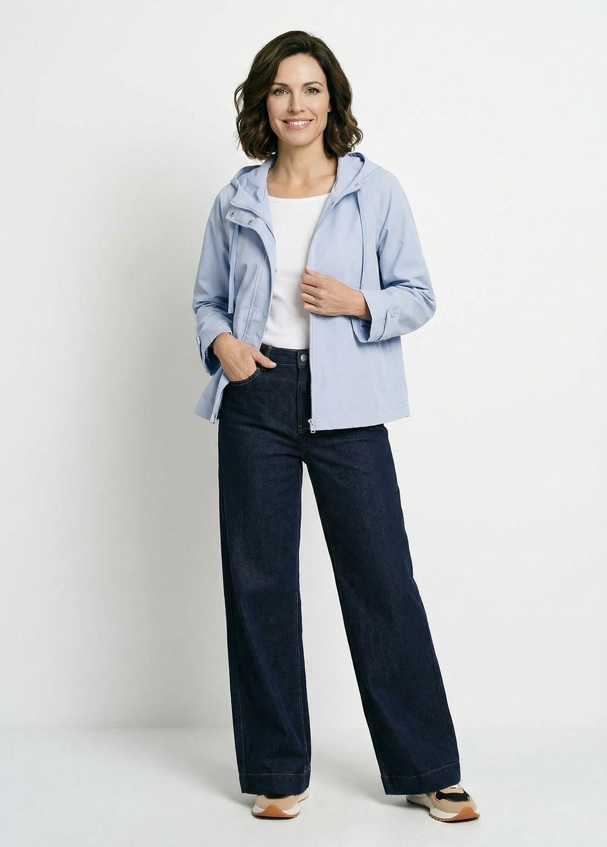 Parka courte légère déperlante Femme Bleu TIYA SF1