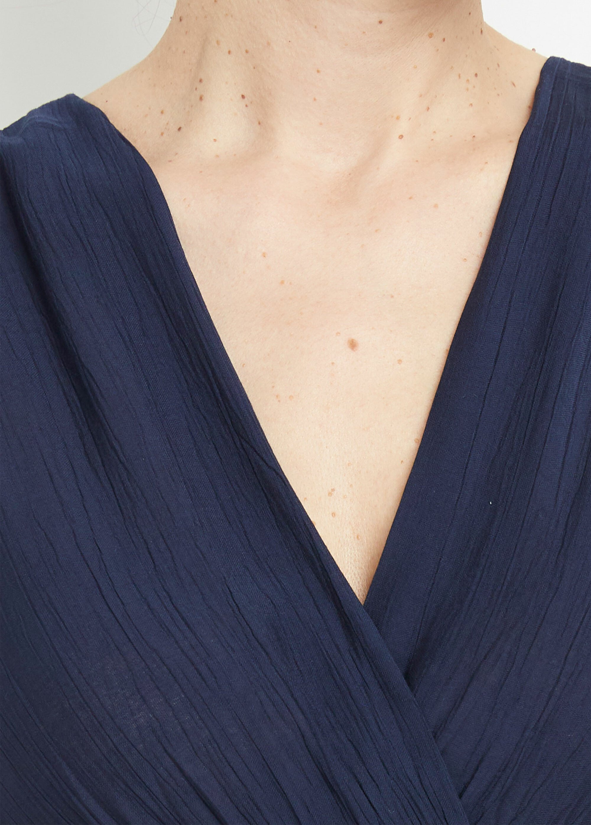 Robe longue encolure V + dos nu et liens