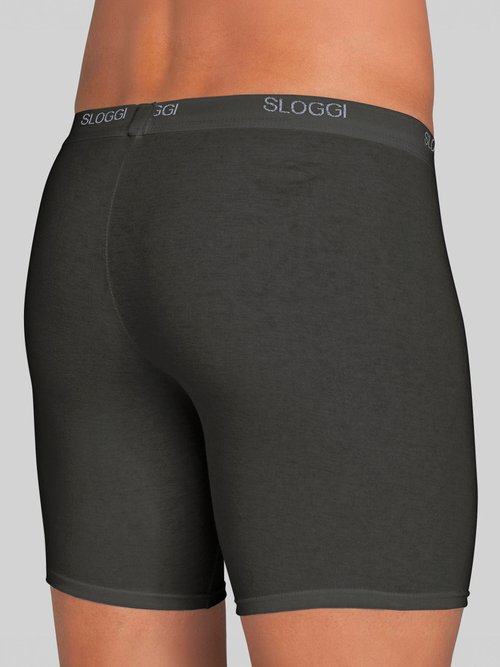 Boxers longs fermés, ceinture élastiquée Homme Noir IDOP-3 DO1