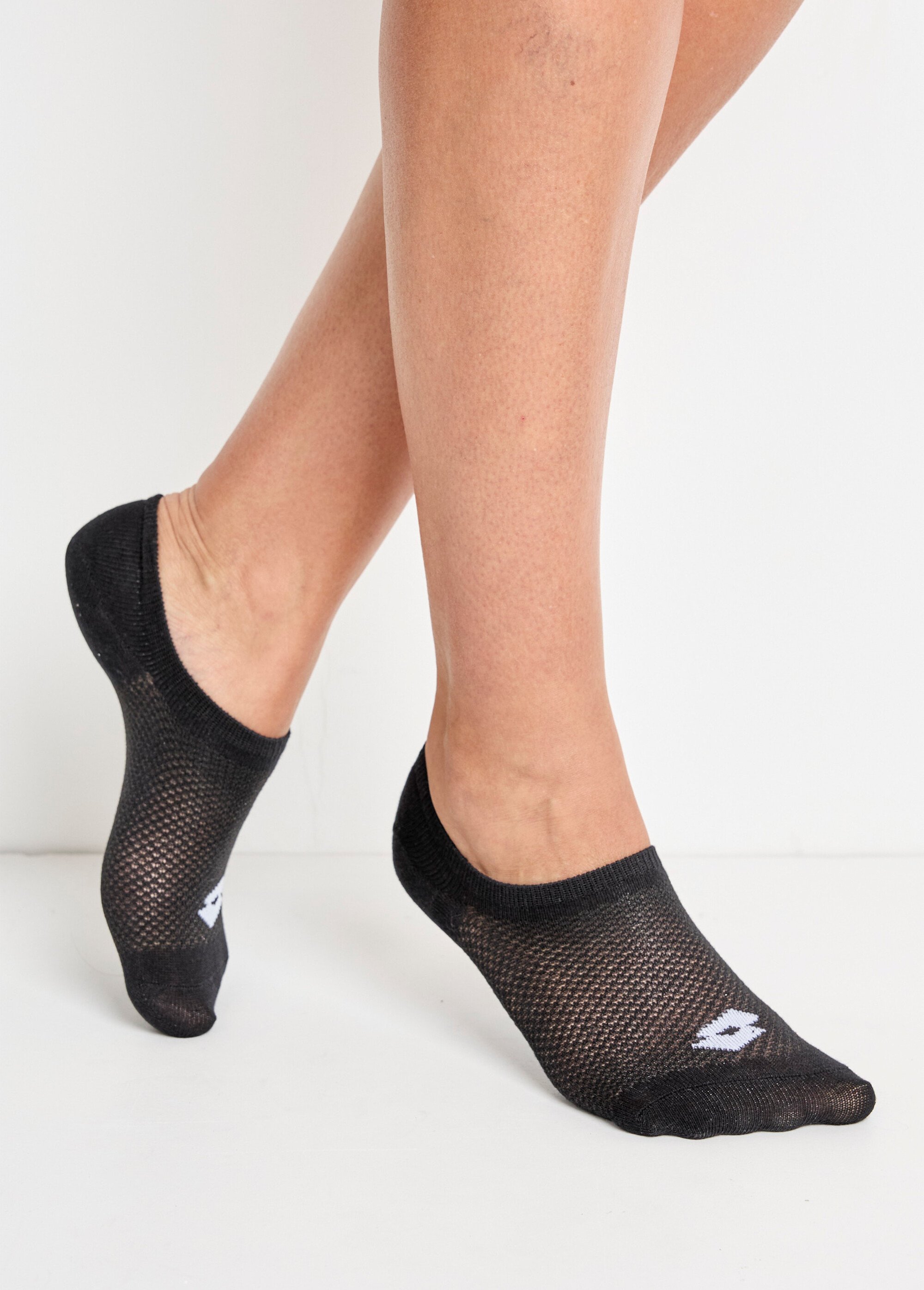 Socquettes invisibles côtelées Femme Noir BEN13511914 FA2