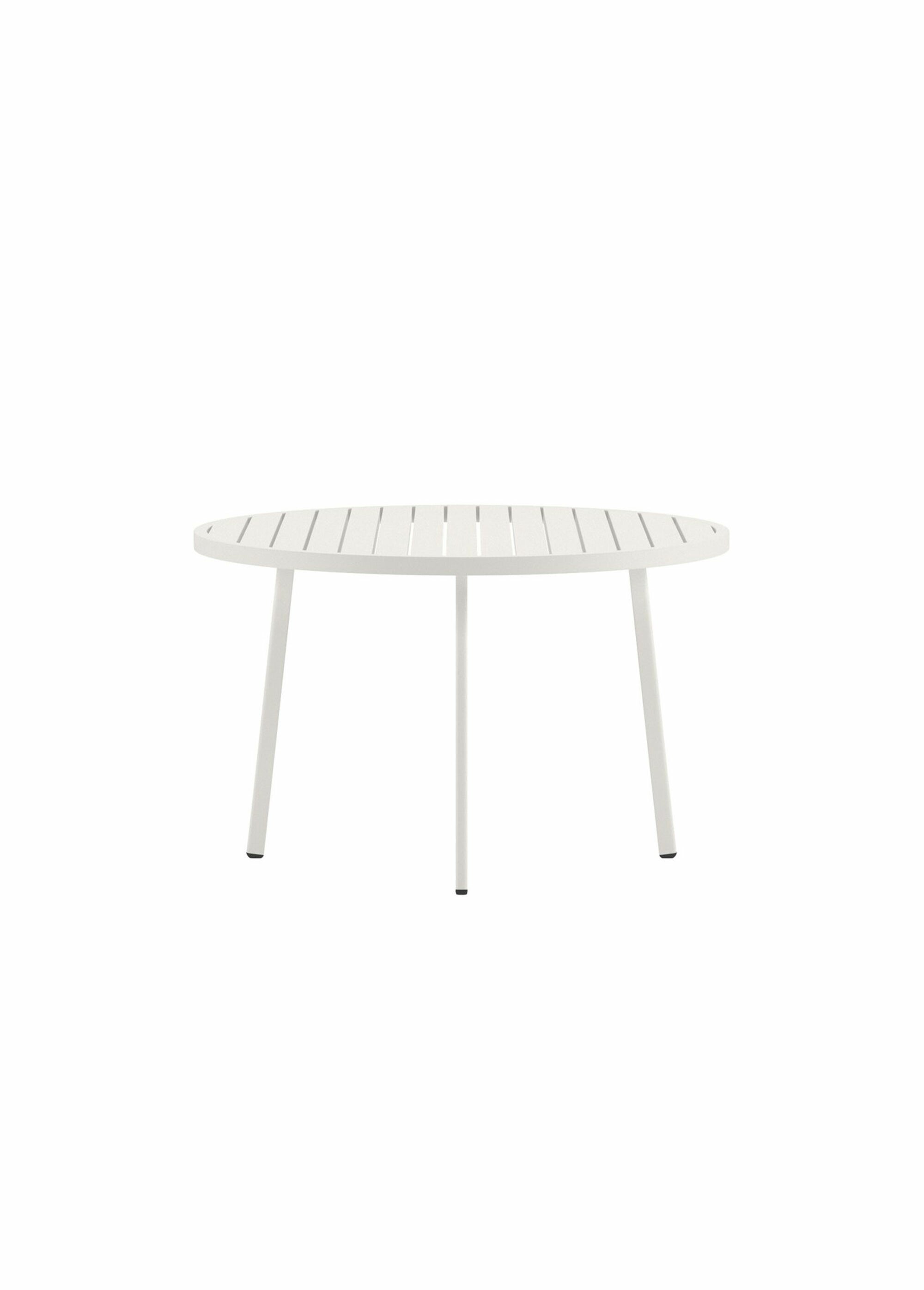 Table de jardin alu rainuré, diam 120cm BEIGE VEN-9881-222 FA1