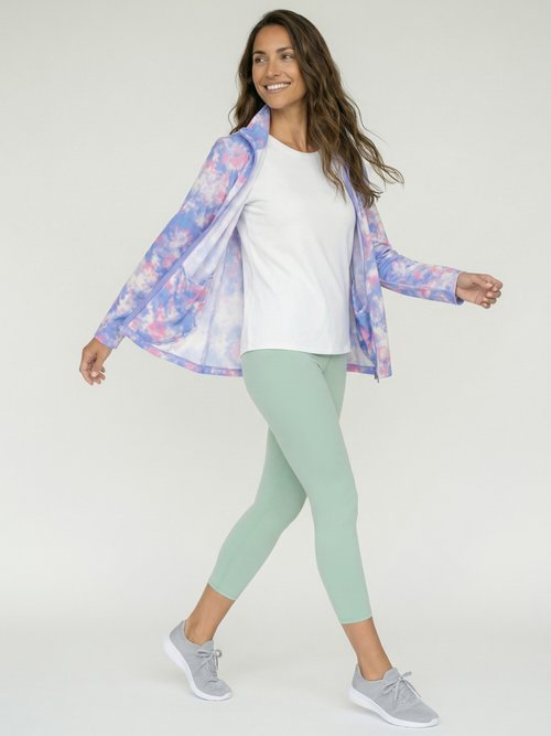 Veste coupe-vent zippée à capuche Femme Bleu TARIA SI1