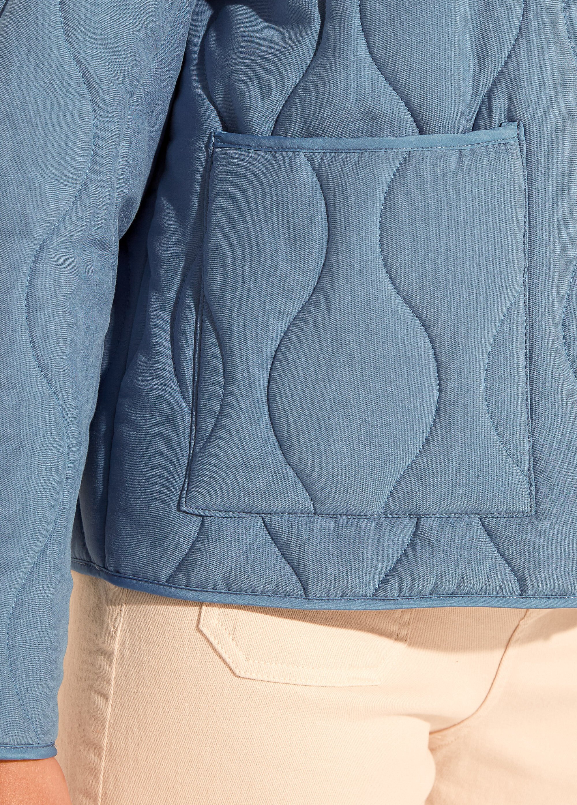 Veste matelassée zippée sans col Femme Bleu TIBOU DE1