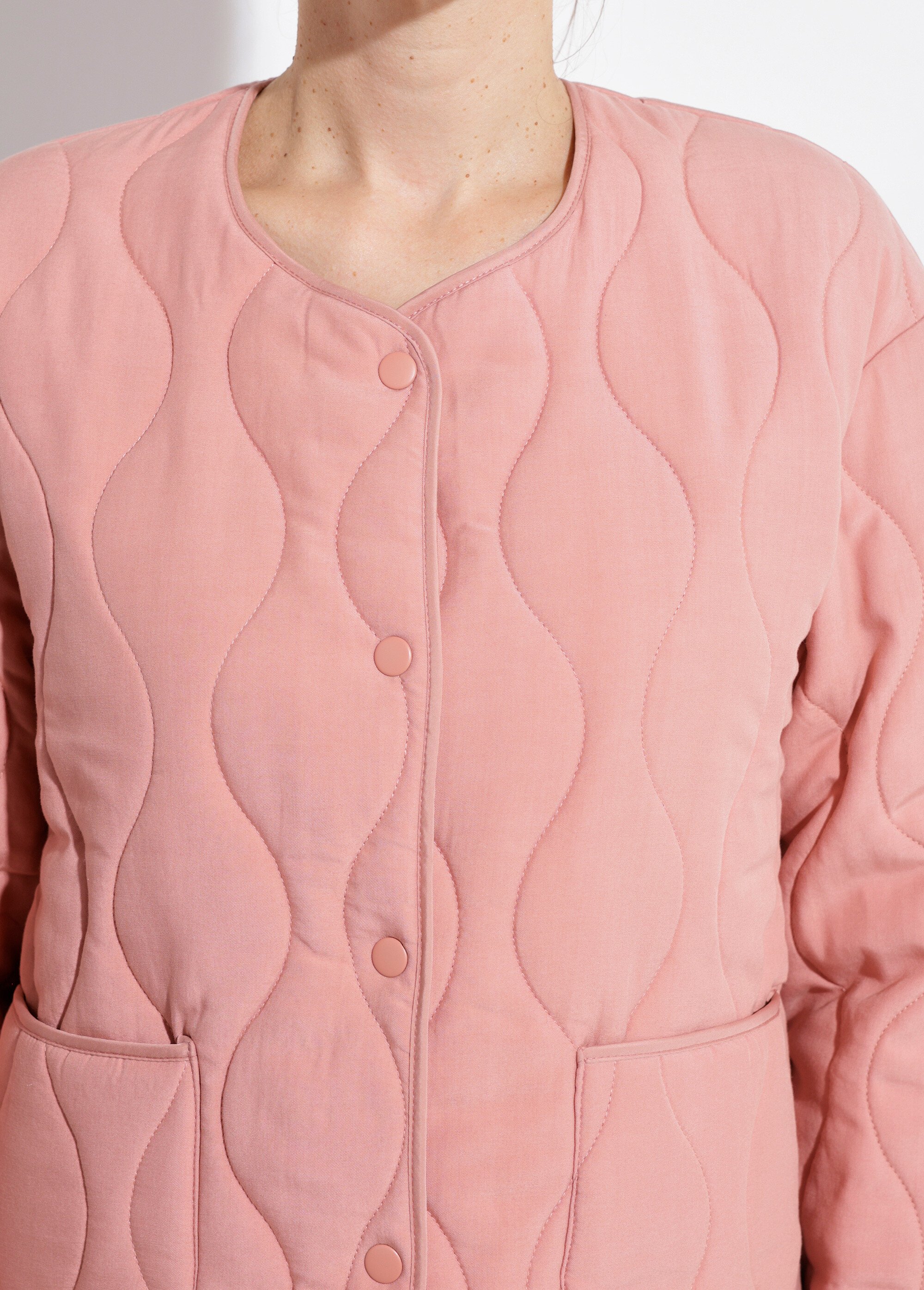 Veste matelassée zippée sans col Femme Orange TIBOU DE1