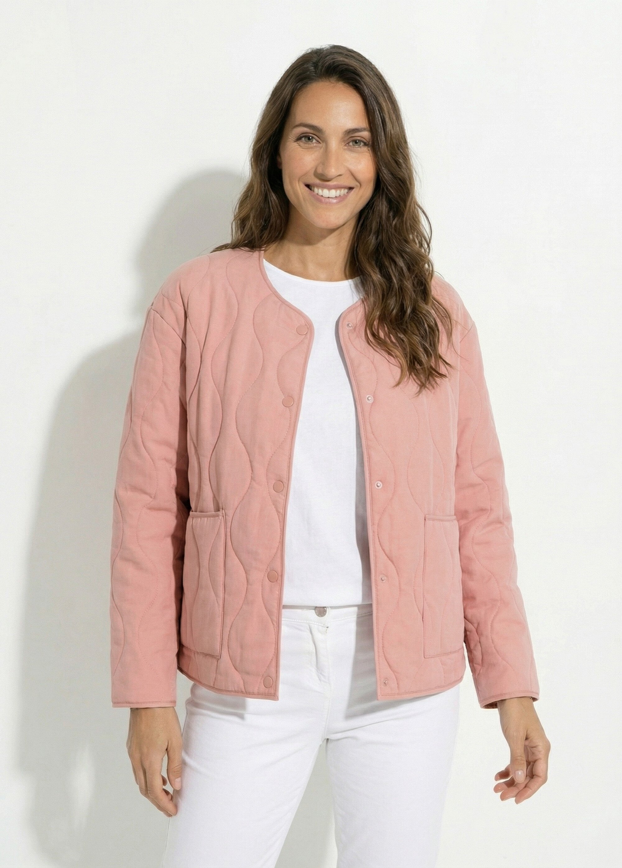 Veste matelassée zippée sans col Femme Orange TIBOU FA1