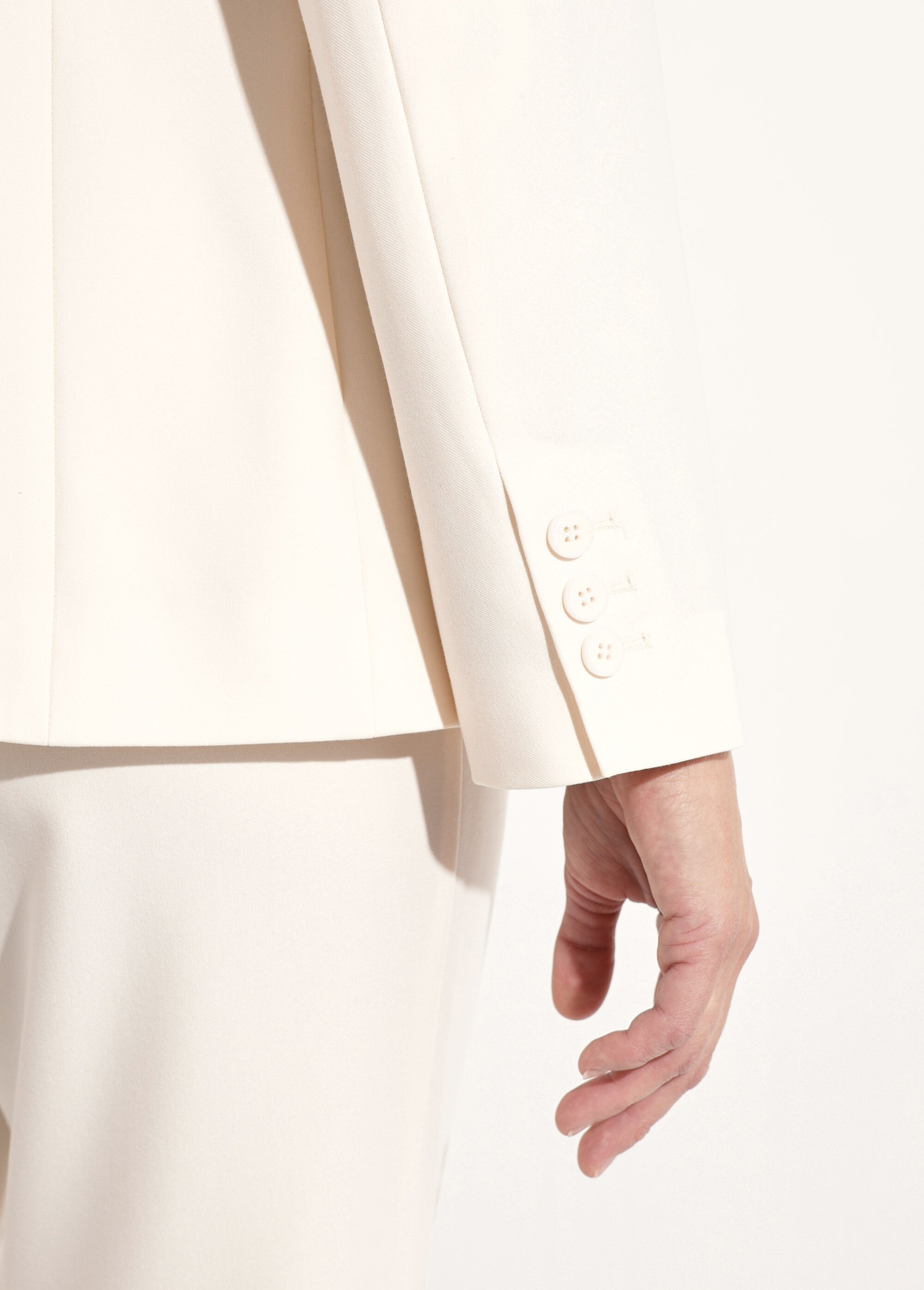 Veste tailleur unie fluide double boutonnage Femme Beige TRACY DE2