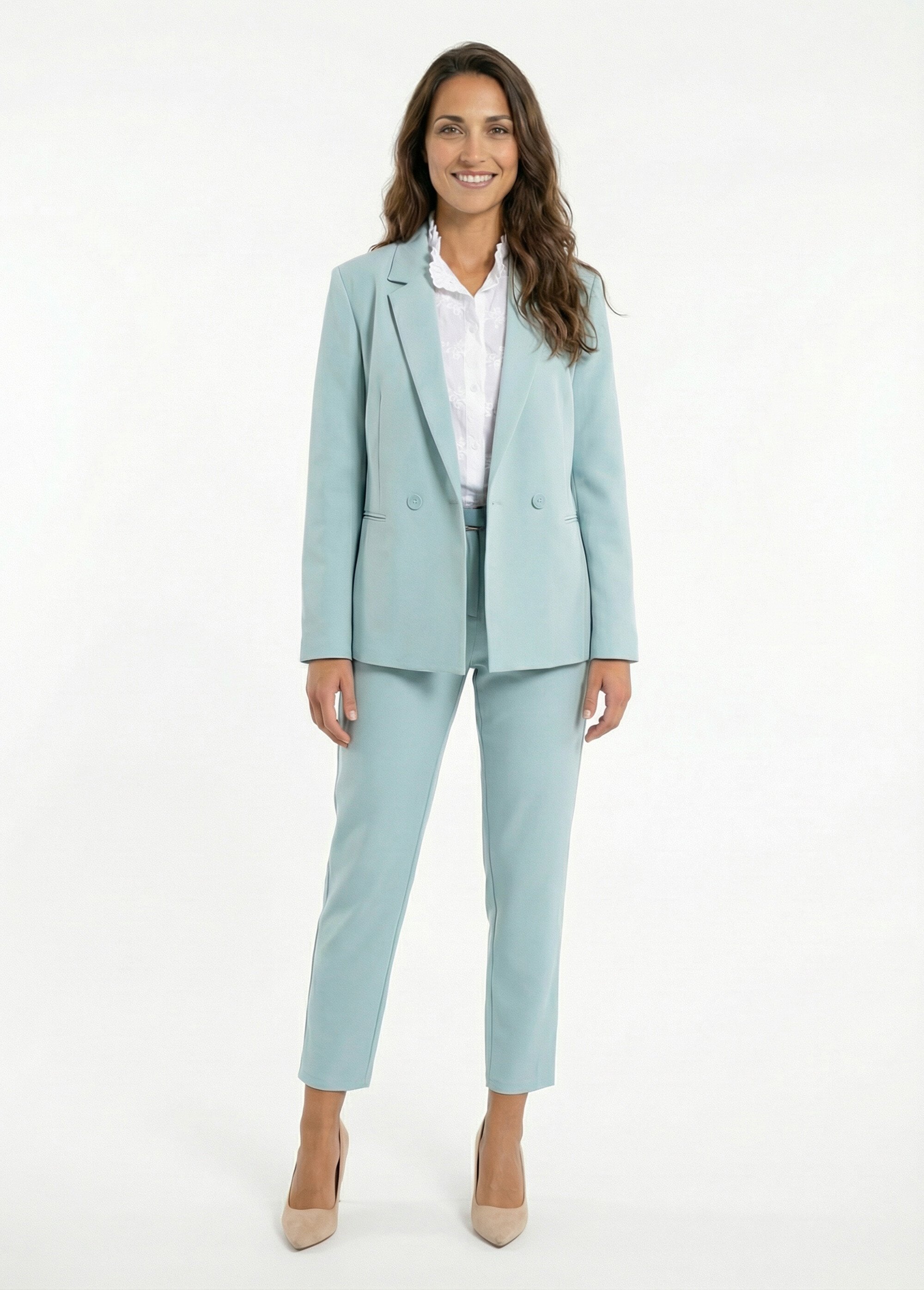 Veste tailleur unie fluide double boutonnage Femme OPALINE TRACY SF1