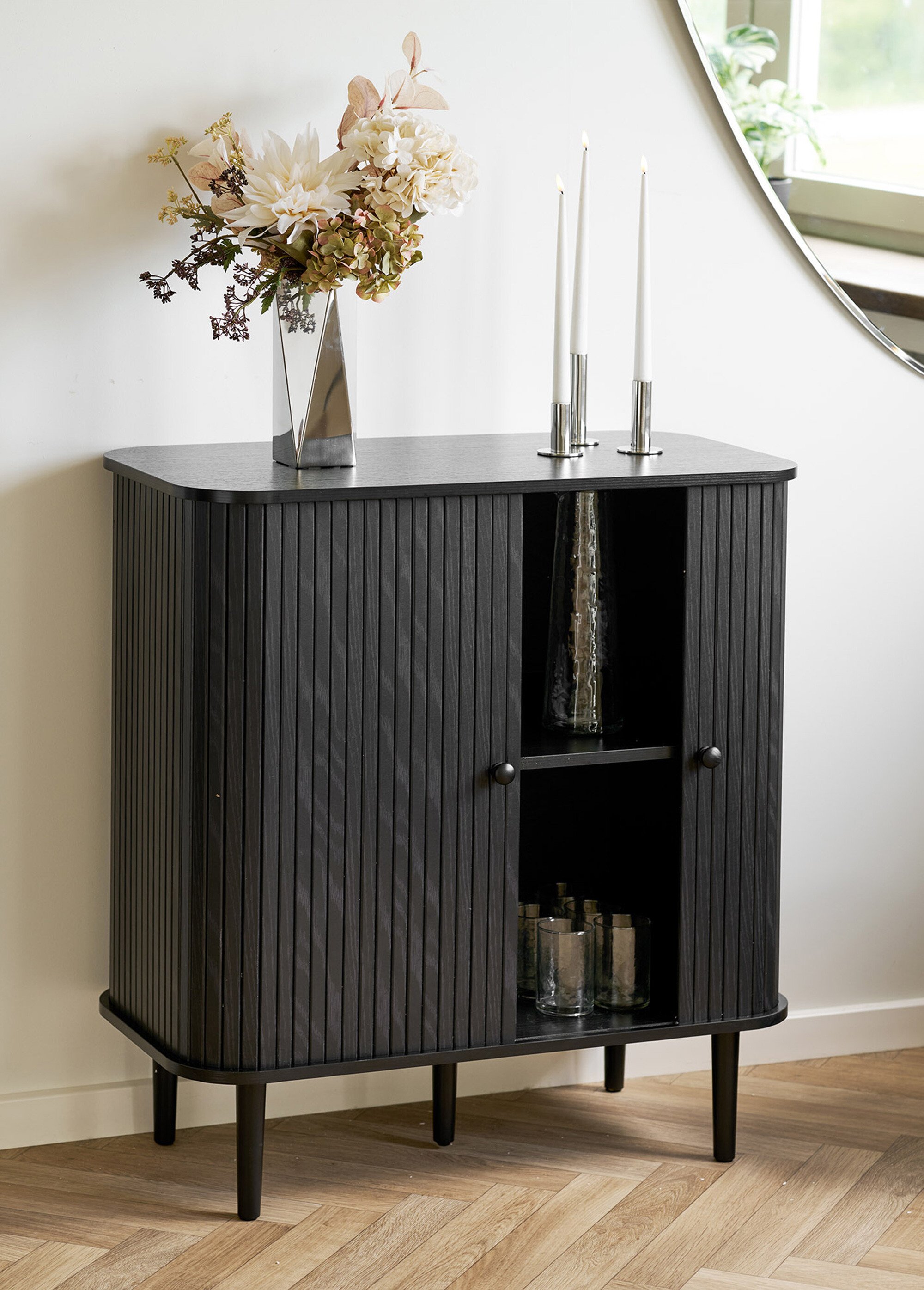 Buffet avec portes façon volets NIKKO NOIR HN-3103000 SI1