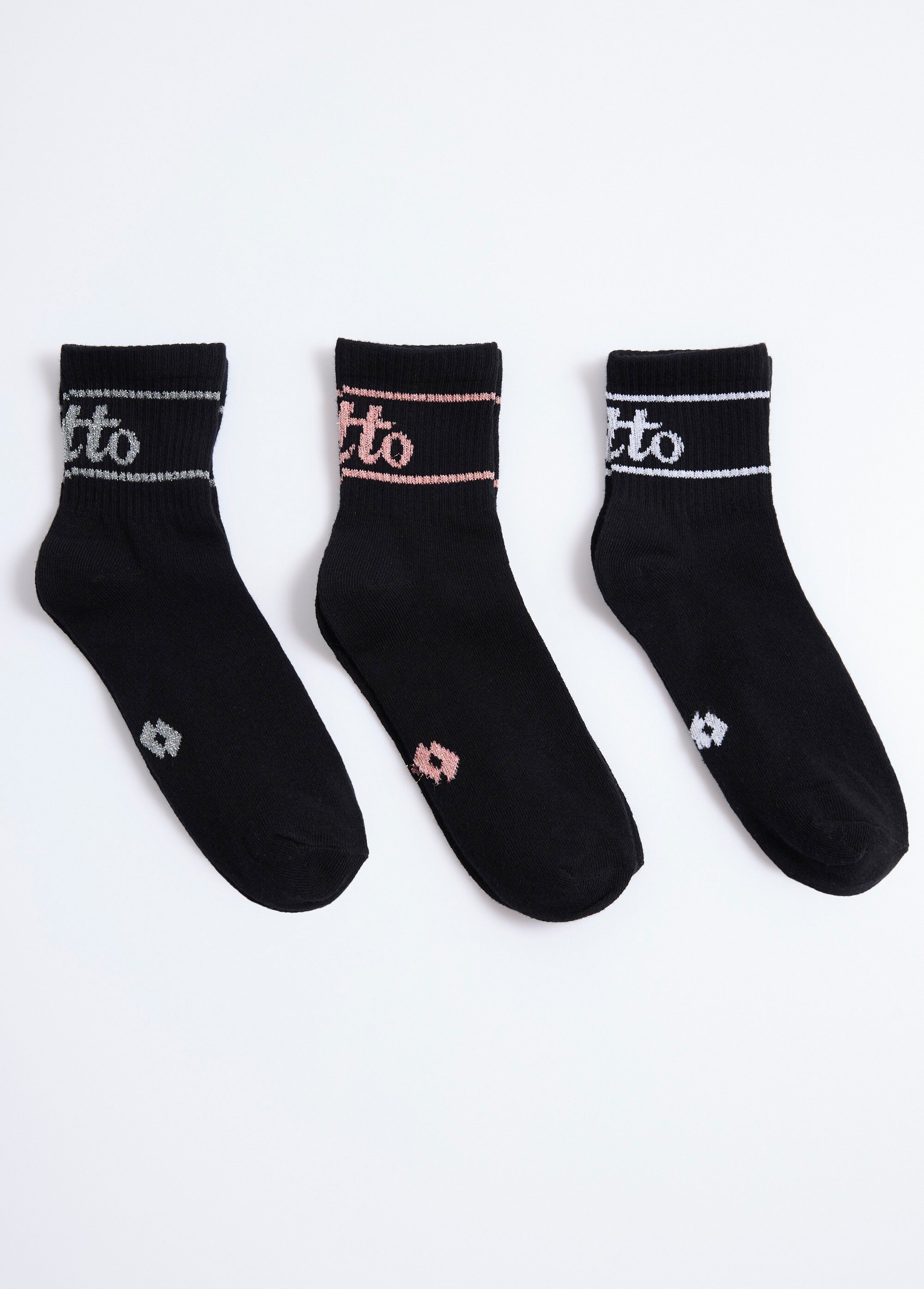Chaussettes sport assorties métallisées