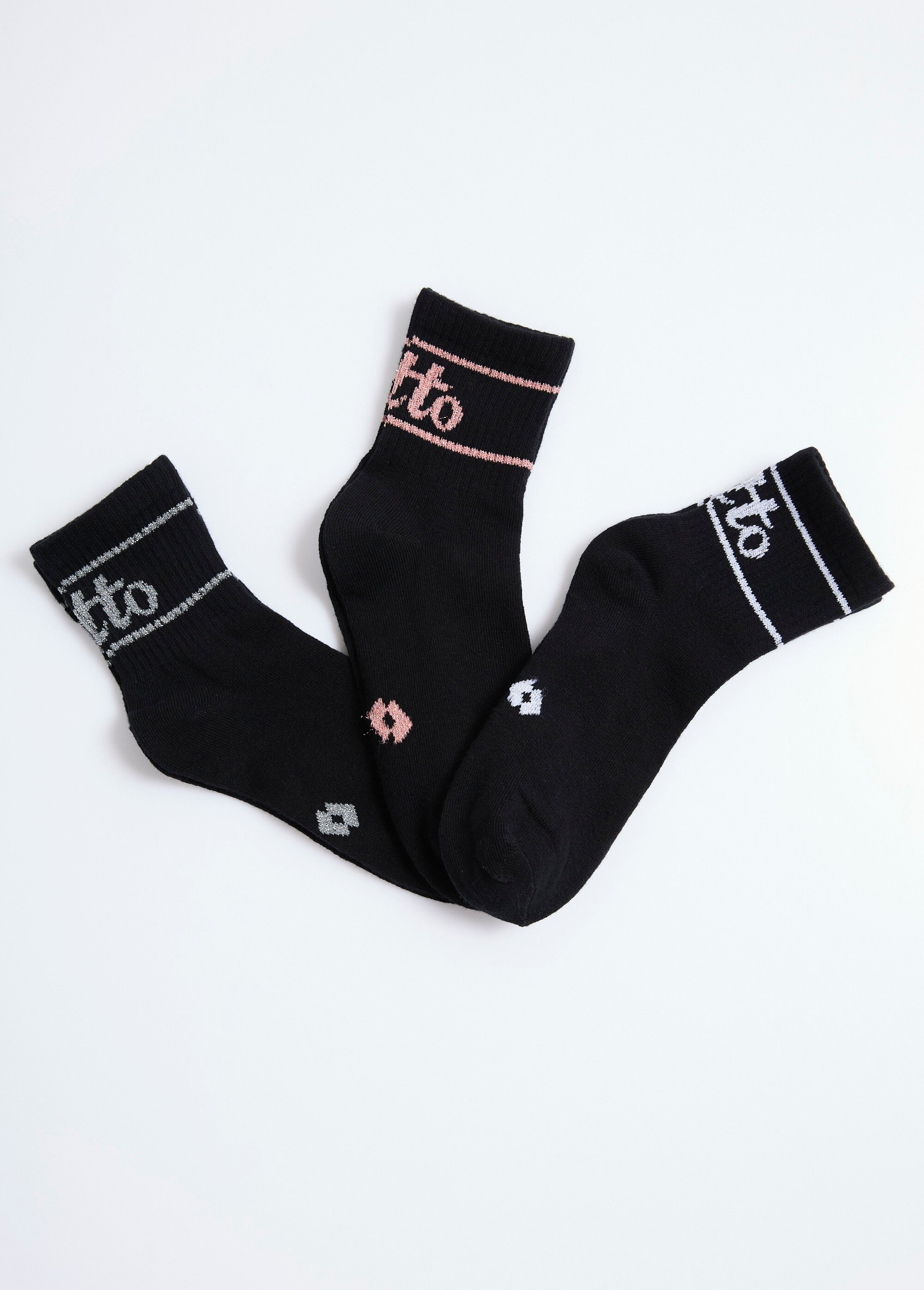 Chaussettes sport assorties métallisées