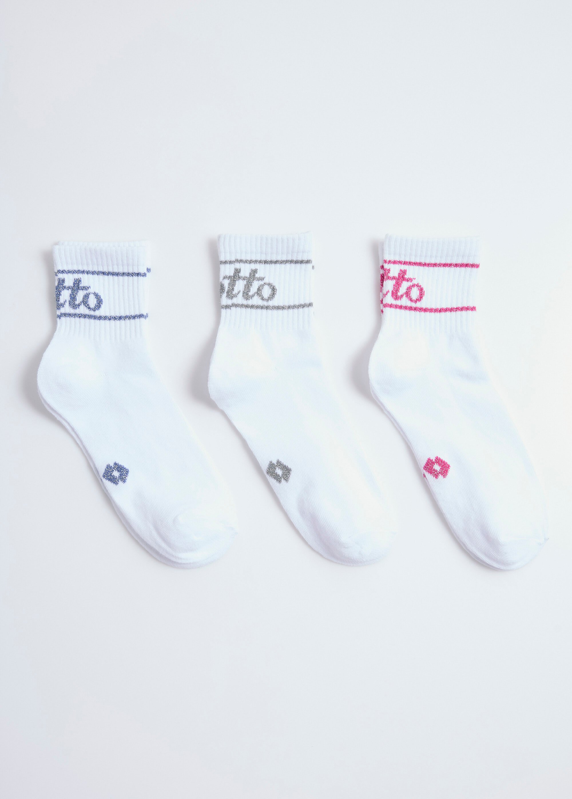 Chaussettes sport assorties métallisées
