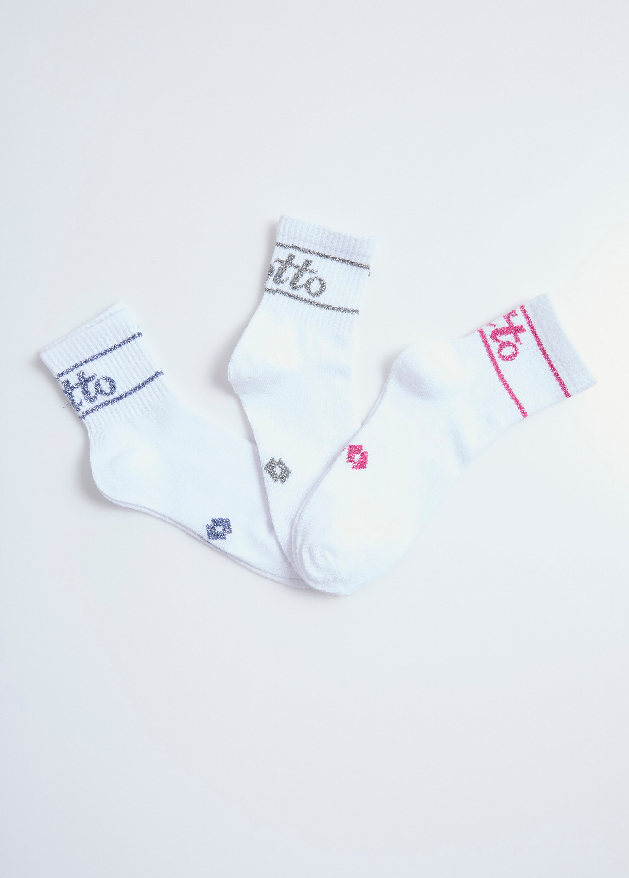 Chaussettes sport assorties métallisées