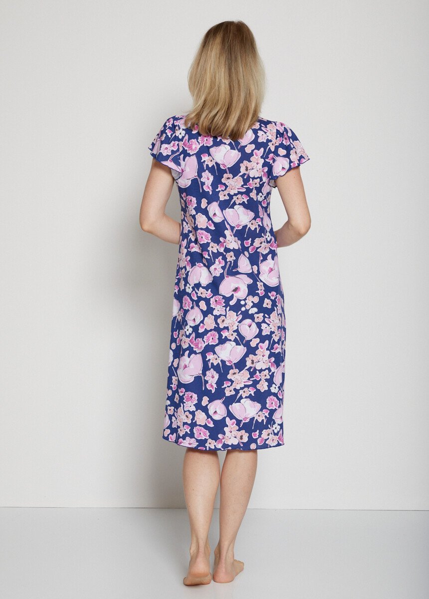 Chemise de nuit imprimée manches courtes