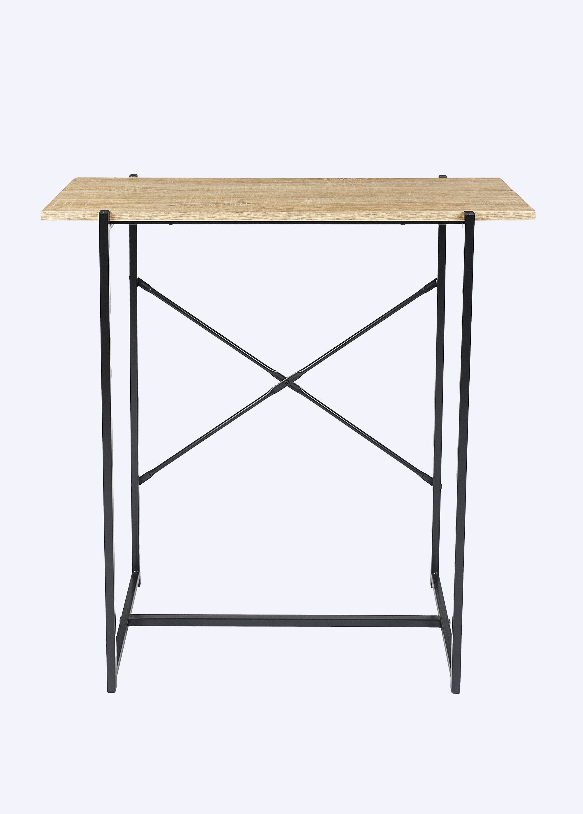 Console style épuré en métal et bois
