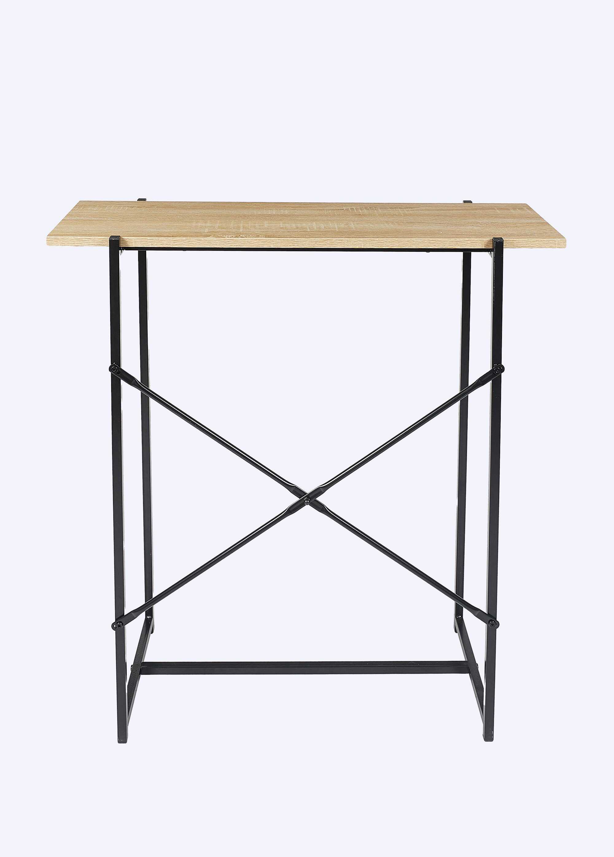 Console style épuré en métal et bois